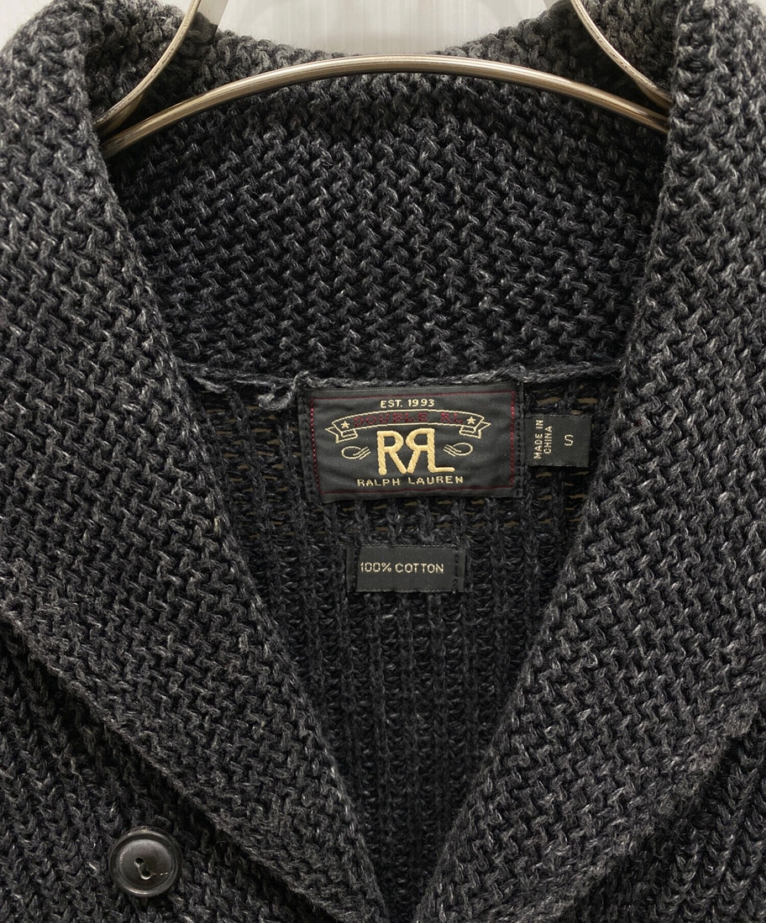 RRL (ダブルアールエル) ショールカラーカーディガン ブラック サイズ:Ｓ