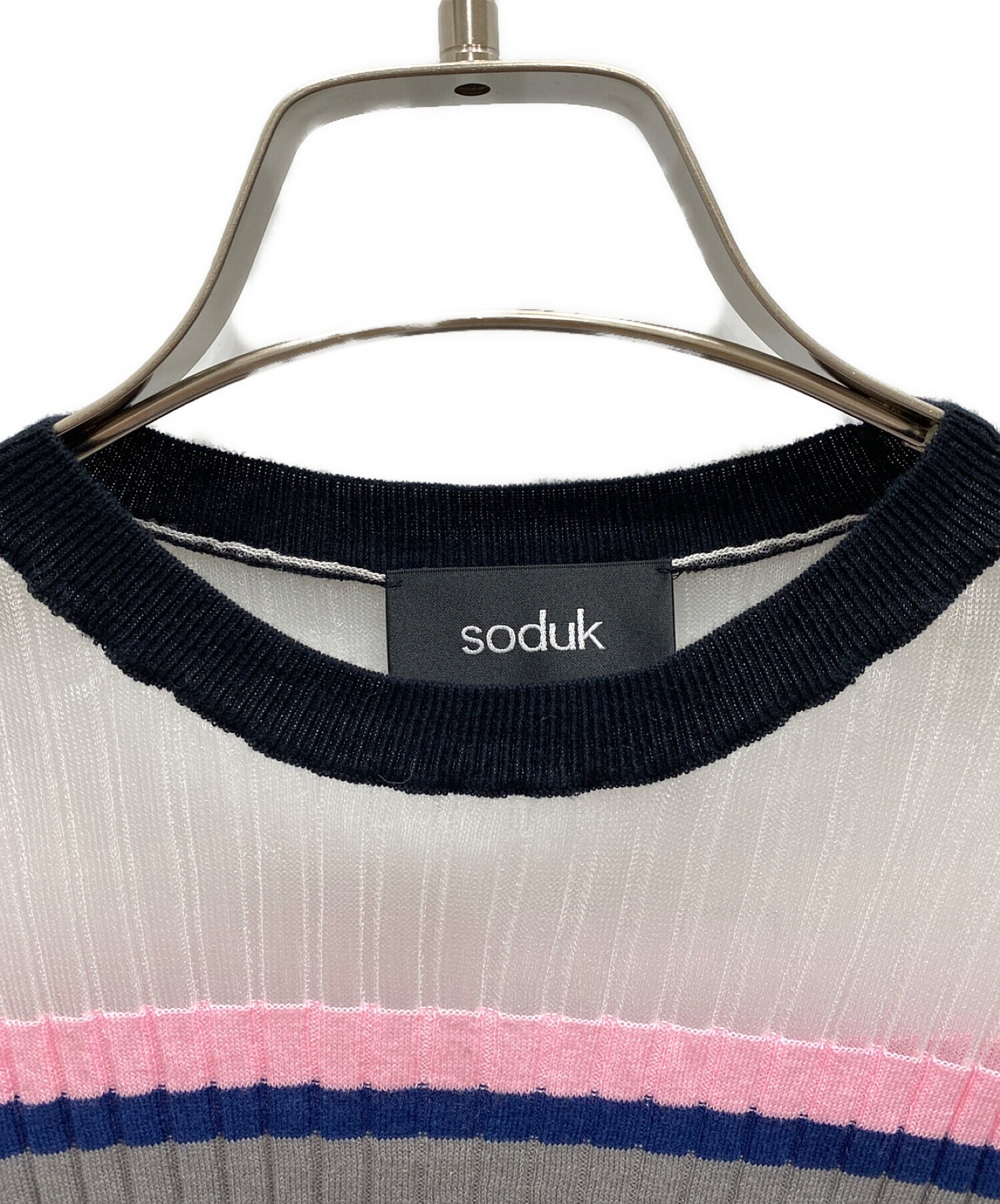 中古・古着通販】soduk (スドーク) breeze knit top マルチカラー