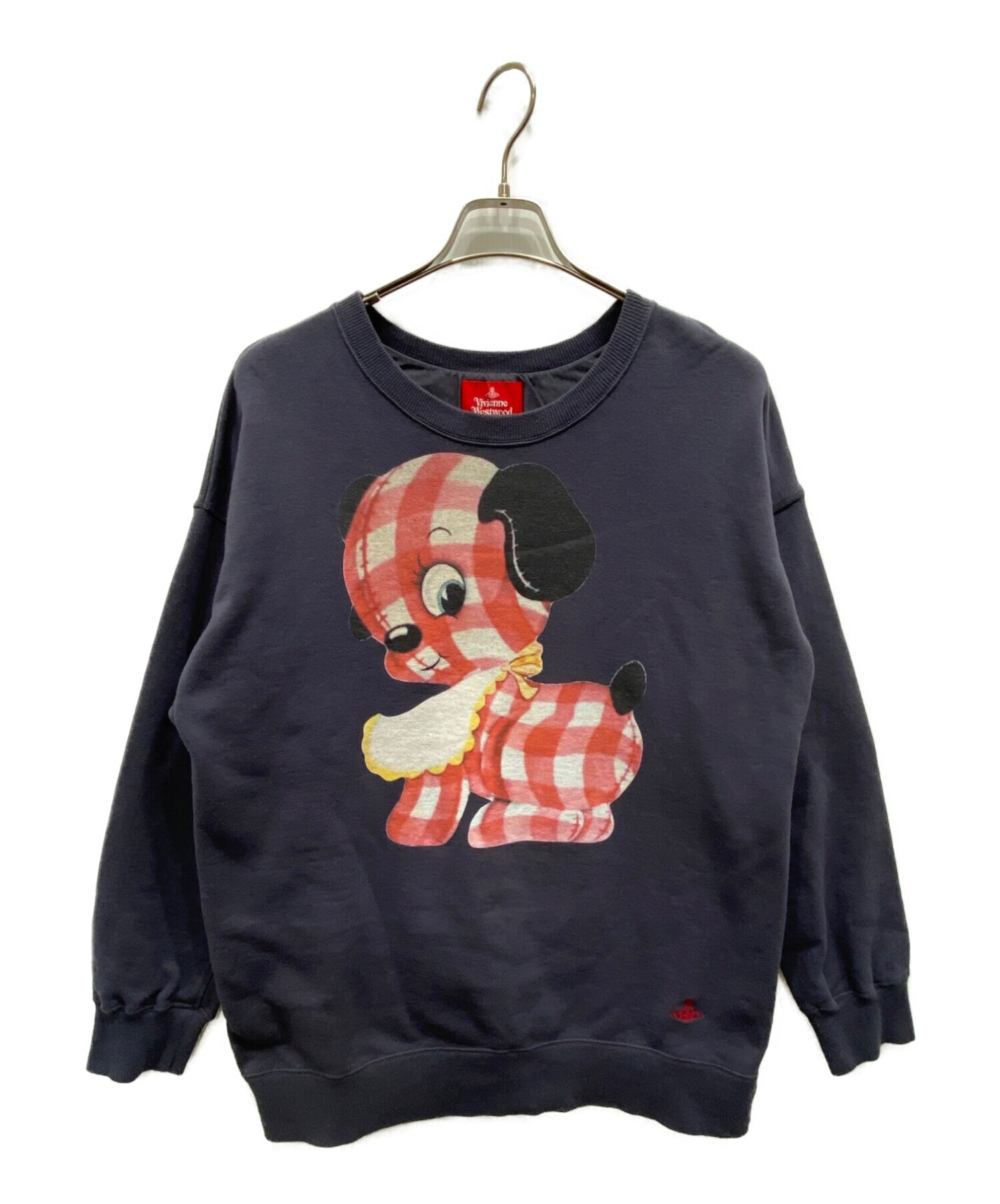 Vivienne Westwood RED LABEL (ヴィヴィアンウエストウッドレッドレーベル) ギンガムパピーオーバーサイズスウェット グレー  サイズ:00