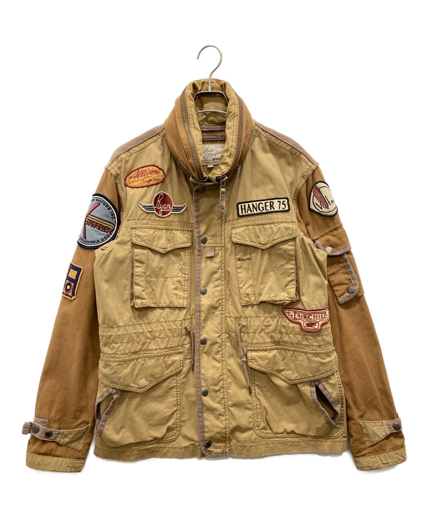 AVIREX (アヴィレックス) WAPPEN FIELD JACKET/ワッペンフィールドジャケット ベージュ サイズ:ＸＬ