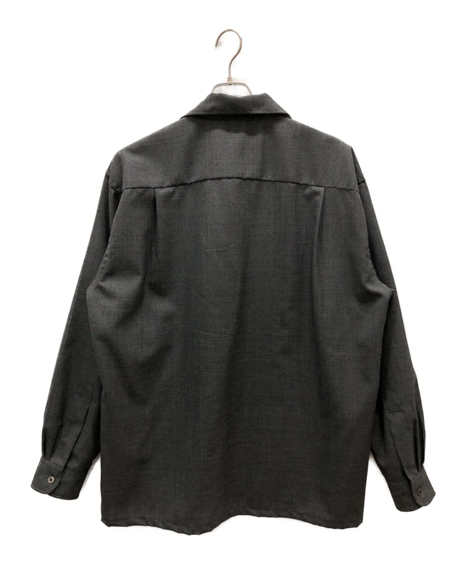 INTERIM (インテリム) ハイパービッグ オープンカラーシャツ グレー サイズ:F