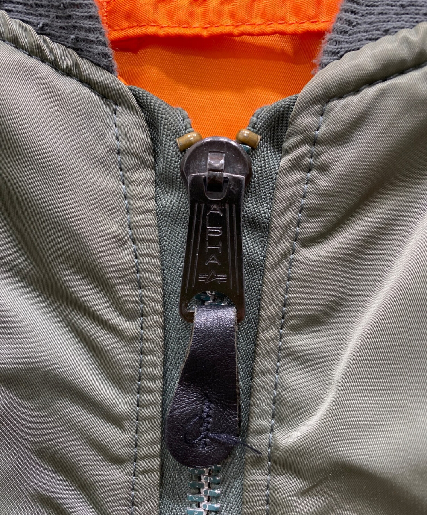 ALPHA (アルファ) 90'sMA-1ジャケット セージグリーン サイズ:ＬＡＲＧＥ