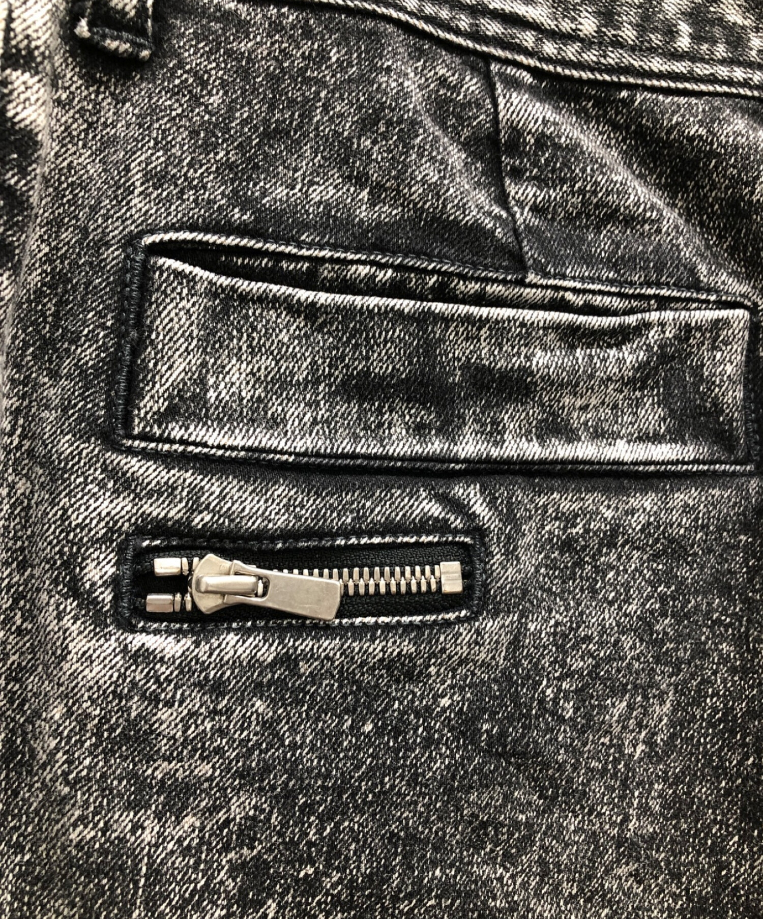 美品 SHAREEF piping skinny denim ブラック レッド デニム/ジーンズ