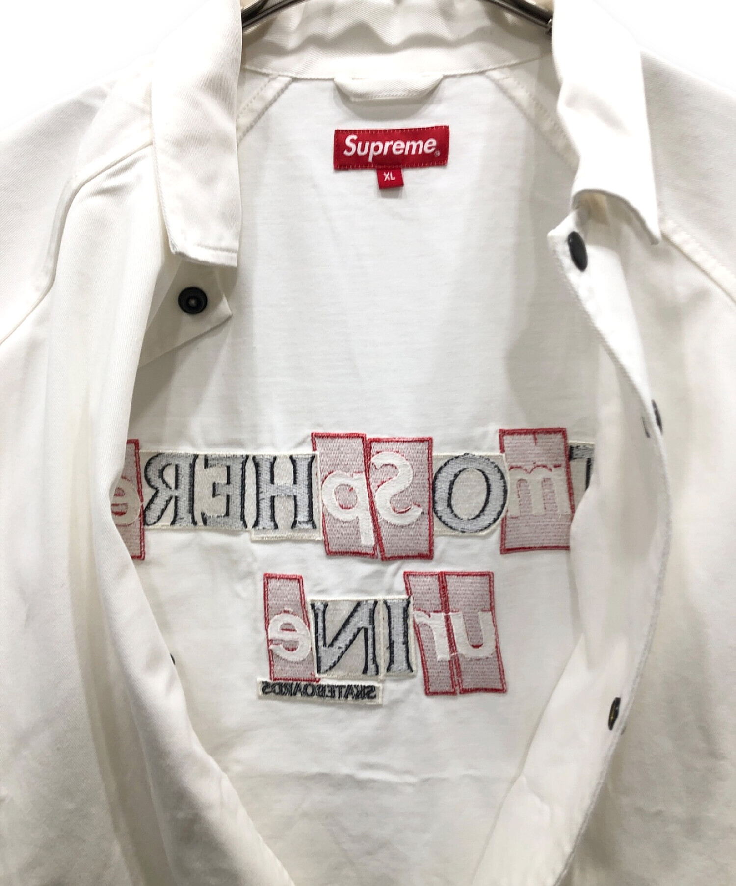 SUPREME (シュプリーム) anti Hero (アンタイヒーロー) ANTIHERO Snap Front Twill Jacket ホワイト  サイズ:XL