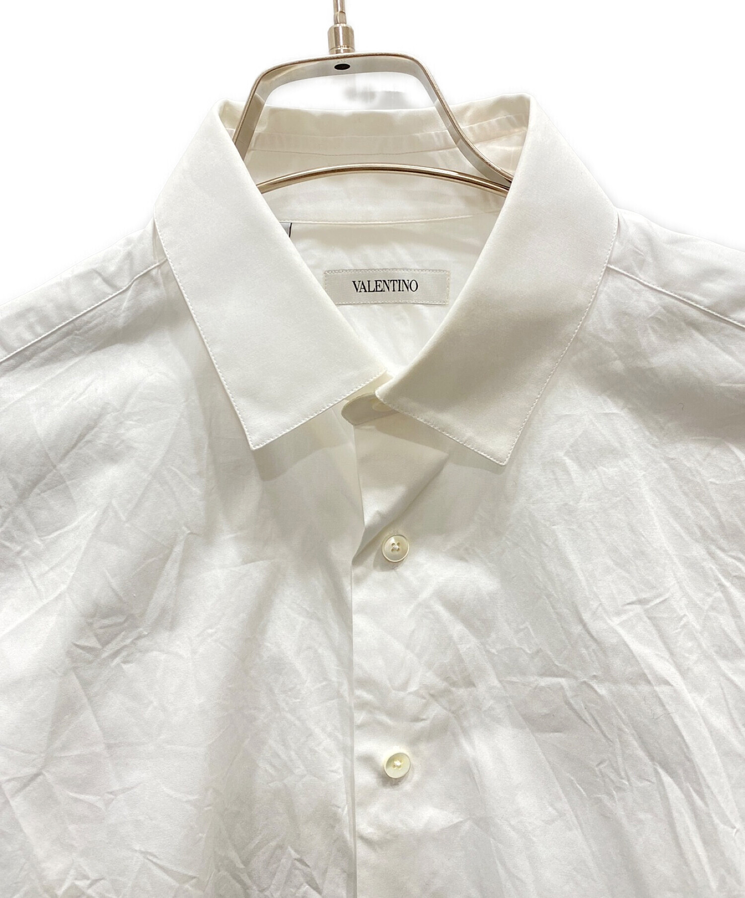 VALENTINO (ヴァレンティノ) ブロードドレスシャツ ホワイト サイズ:40