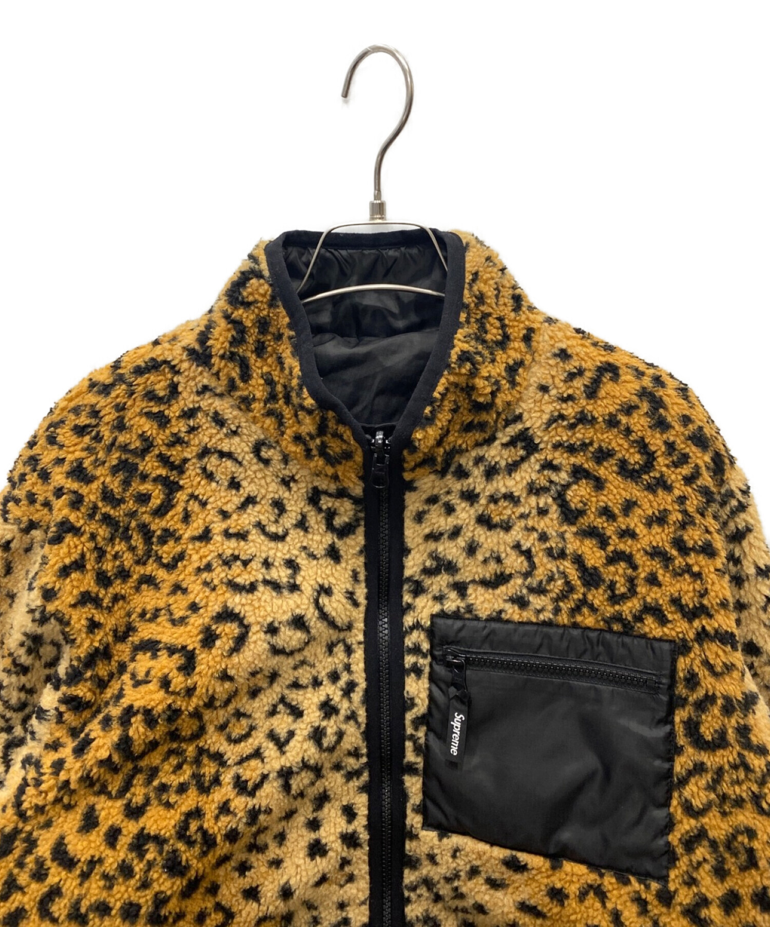 Supreme (シュプリーム) leopard Fleece Reversible Jacket ブラウン サイズ:M