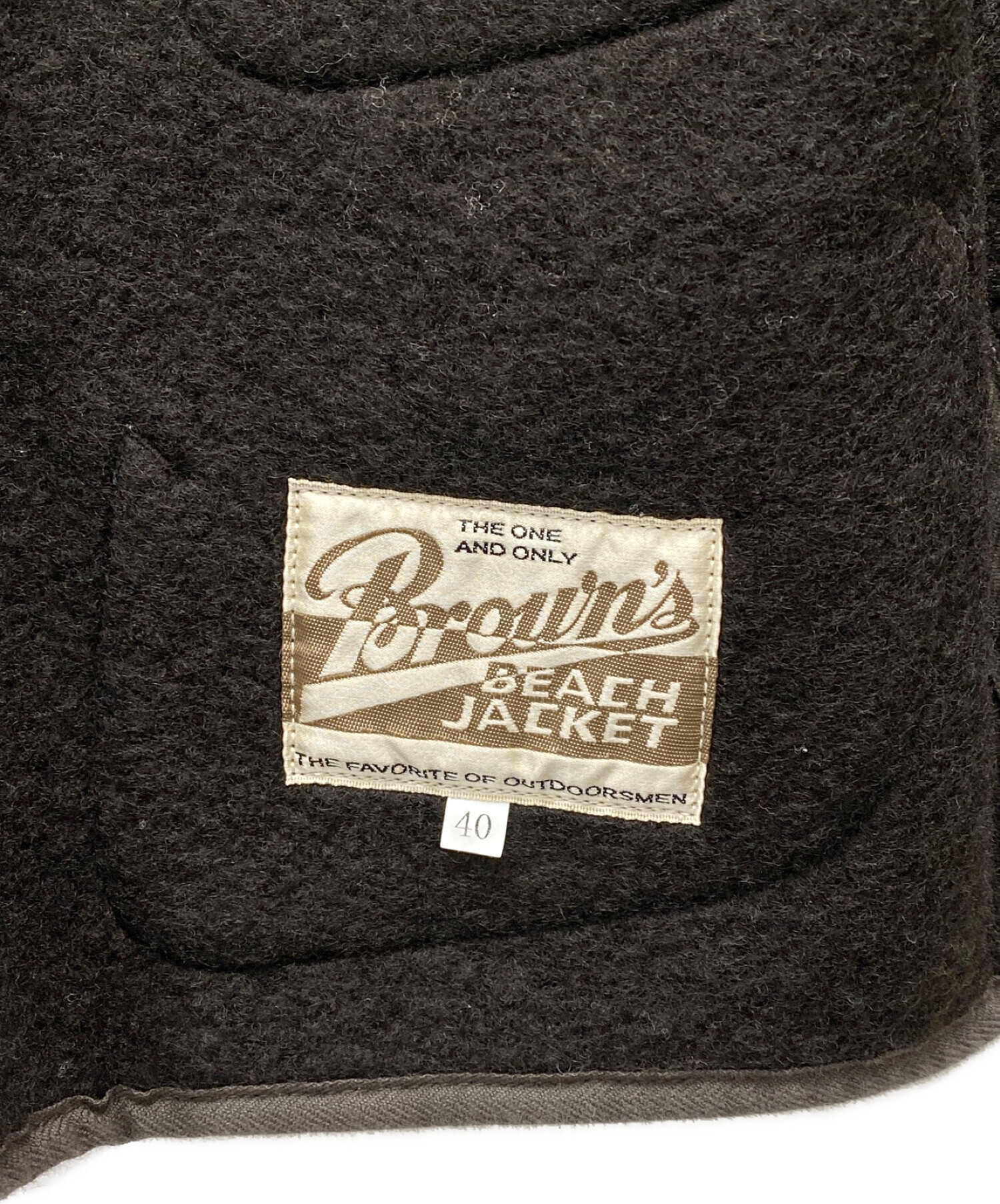 BROWN'S BEACH JACKET (ブラウンズビーチジャケット) ビーチクロスベスト ブラウン サイズ:40