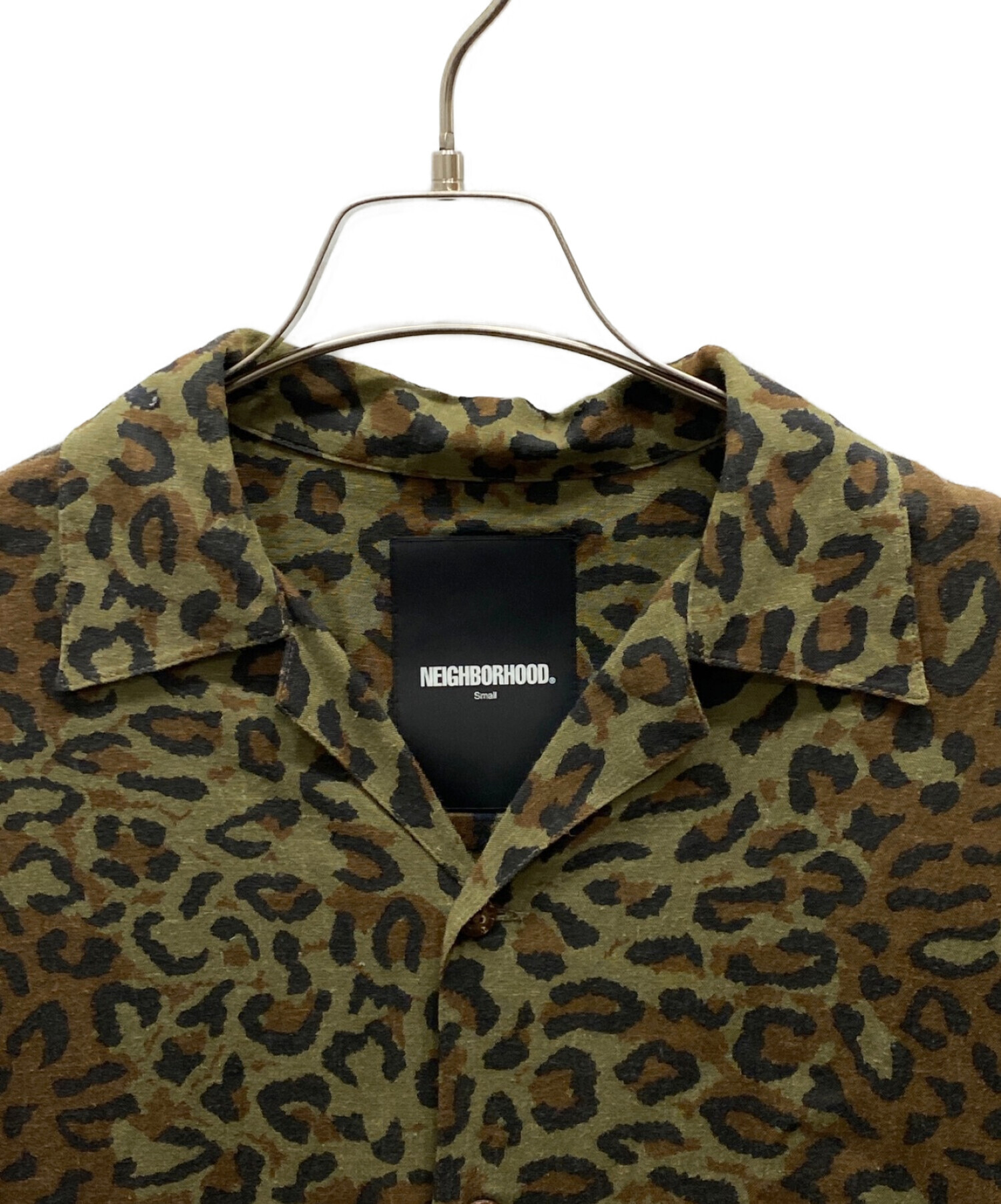 NEIGHBORHOOD (ネイバーフッド) ALOHA.LEOPARD/RL-SHIRT.LS ブラウン×グリーン サイズ:S