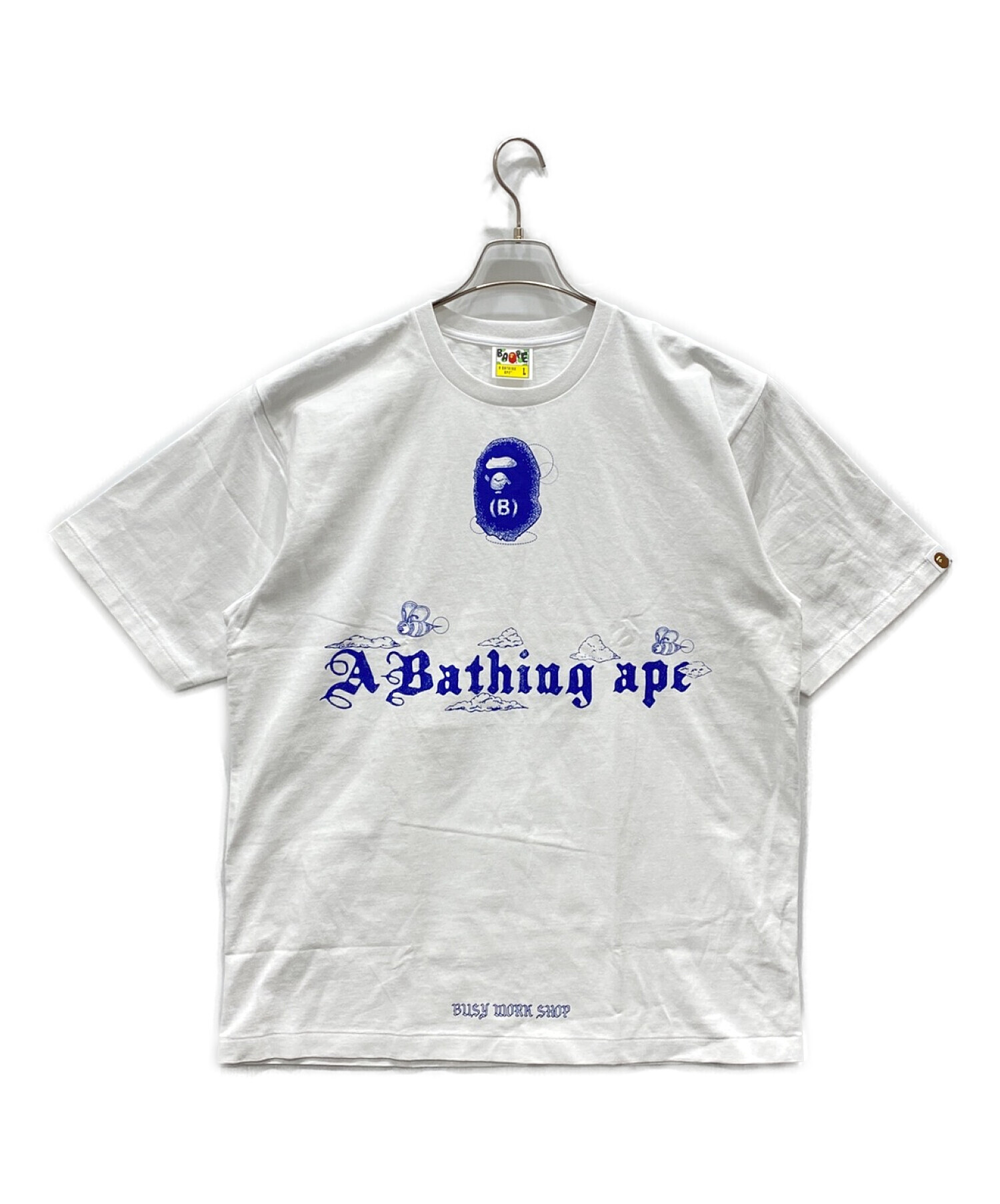 A BATHING APE【L】ホワイト パーカー プリント | nalans.com