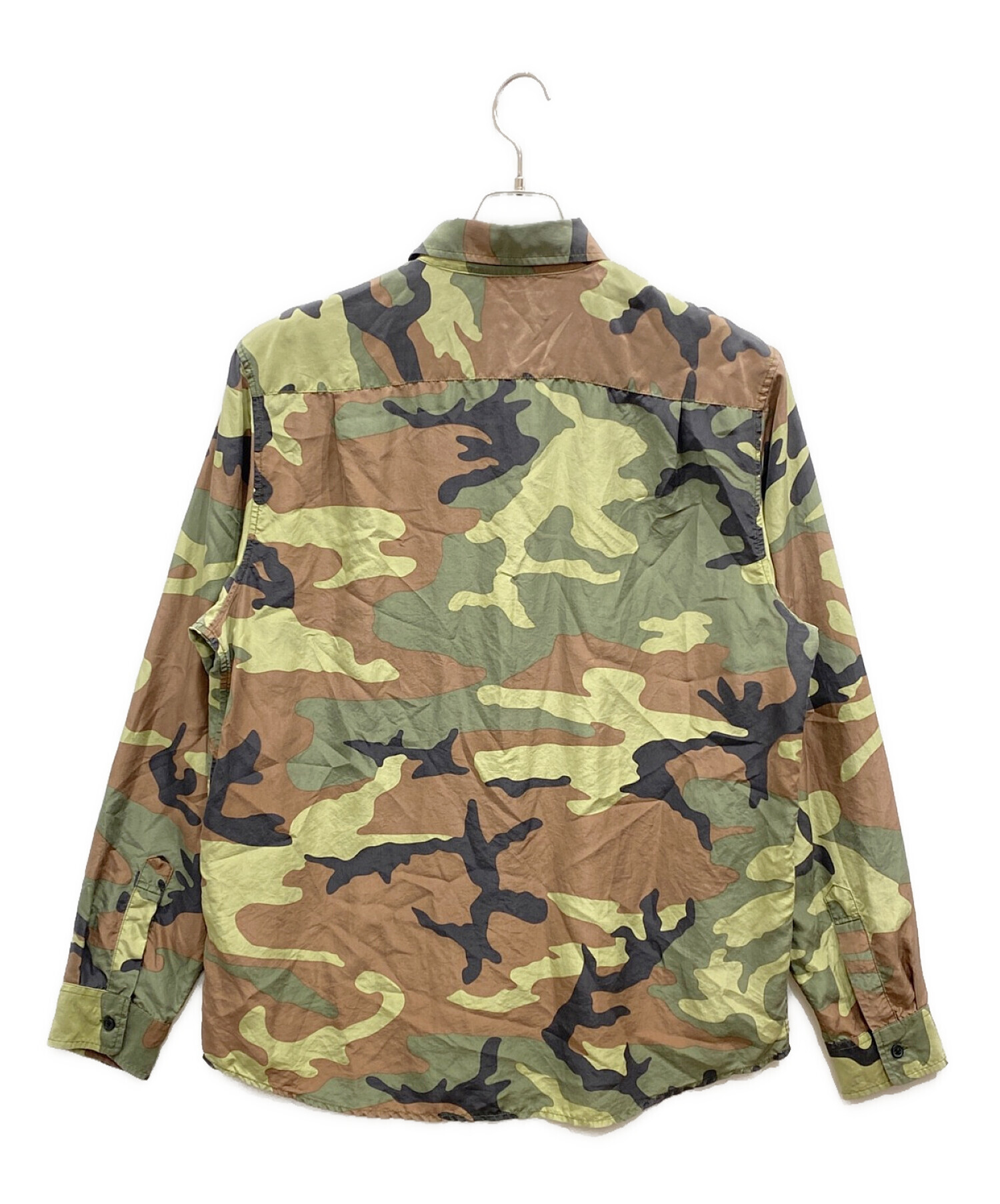 SUPREME (シュプリーム) Silk Camo Shirt カーキ サイズ:L