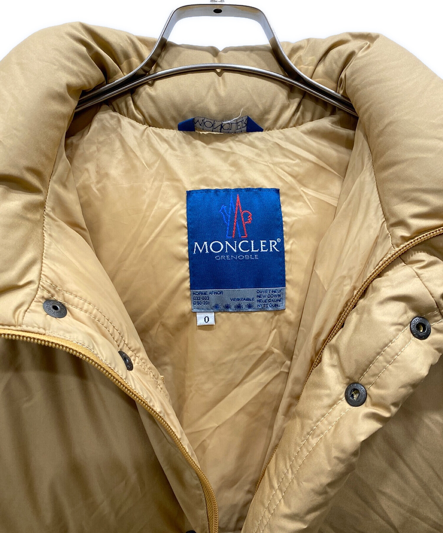 中古・古着通販】MONCLER (モンクレール) ダウンジャケット ベージュ