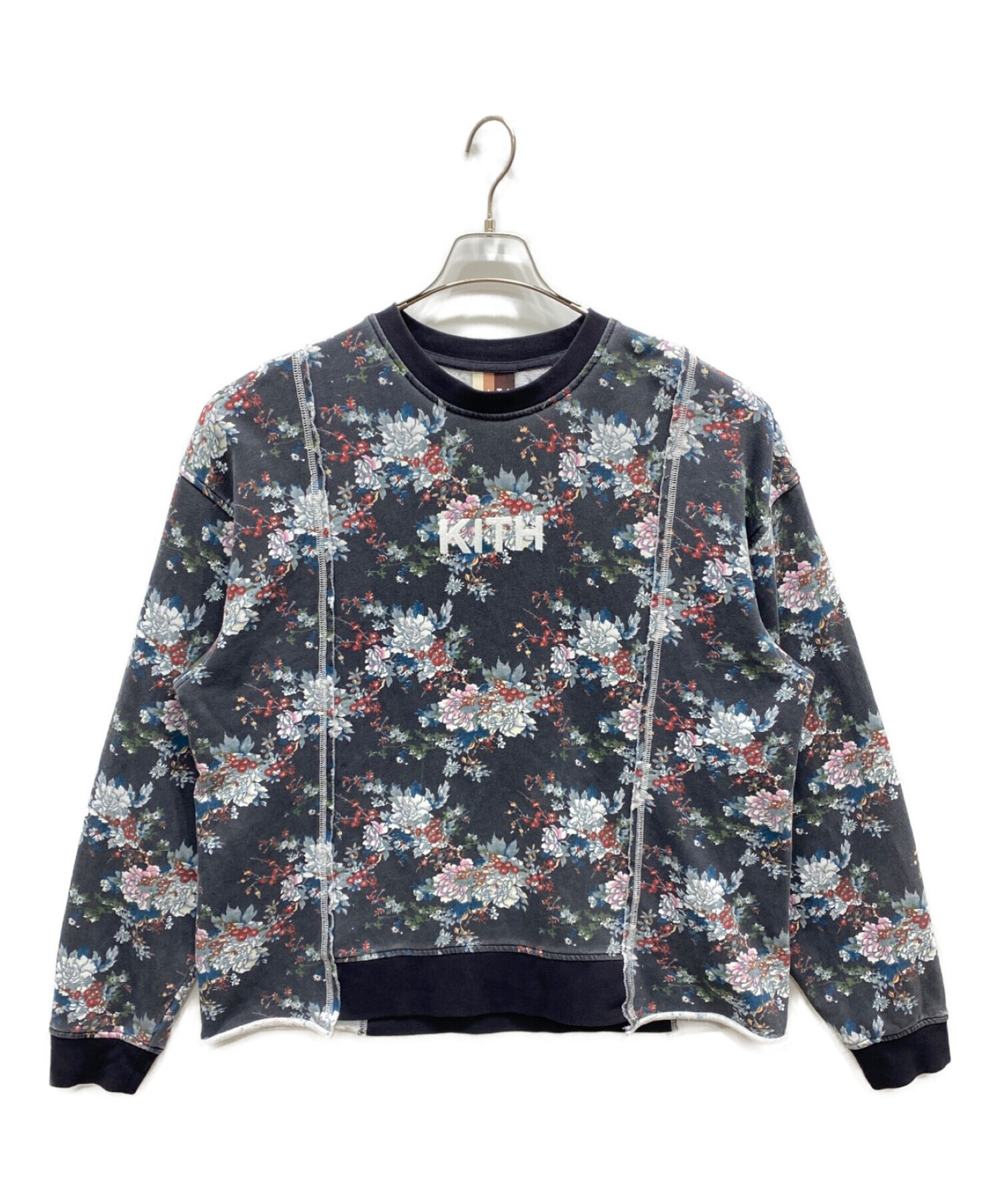 中古・古着通販】KITH (キス) Floral Panel Crewneck ブラック サイズ ...