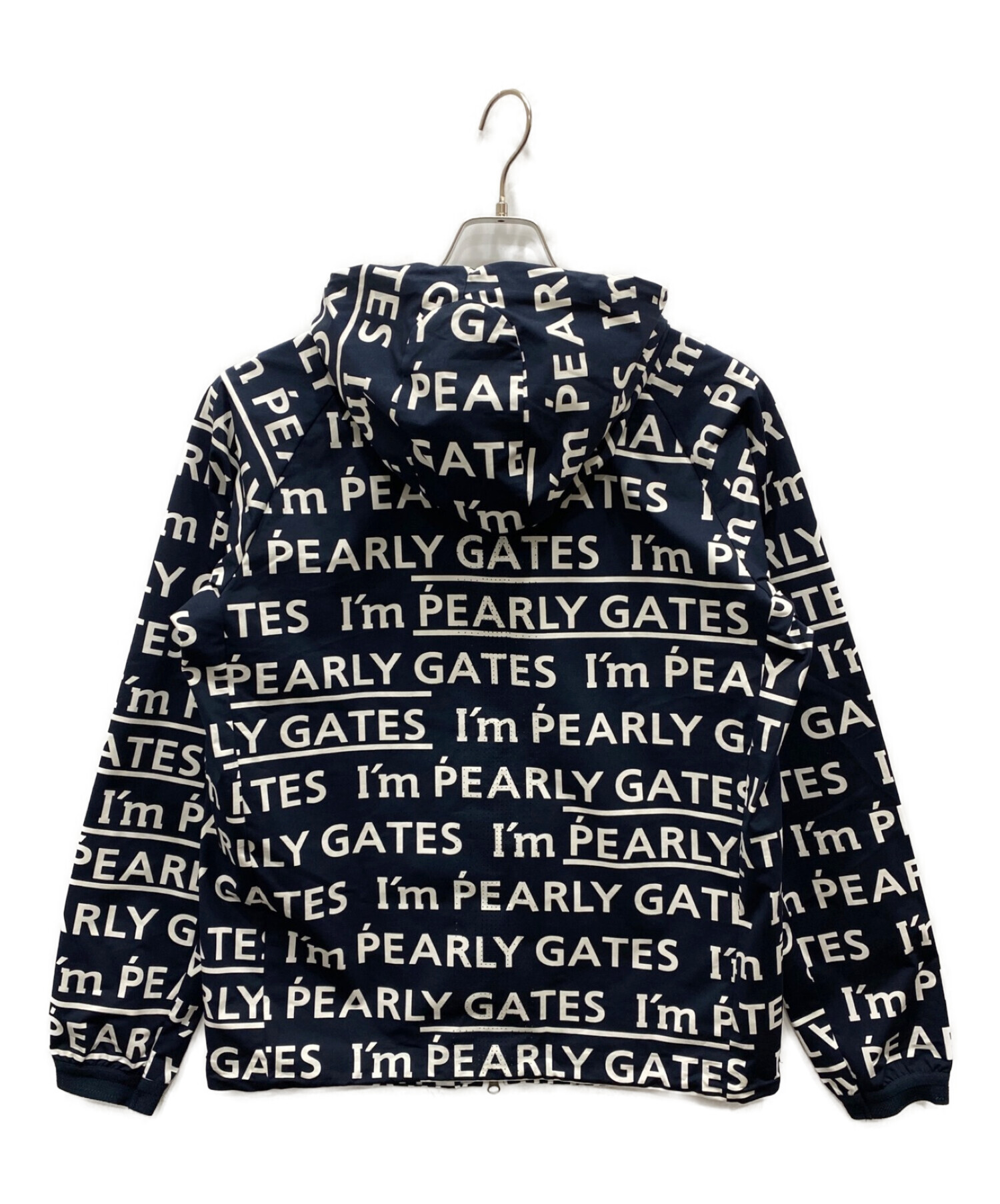 PEARLY GATES (パーリーゲイツ) ロゴプリントジップジャケット ネイビー サイズ:5