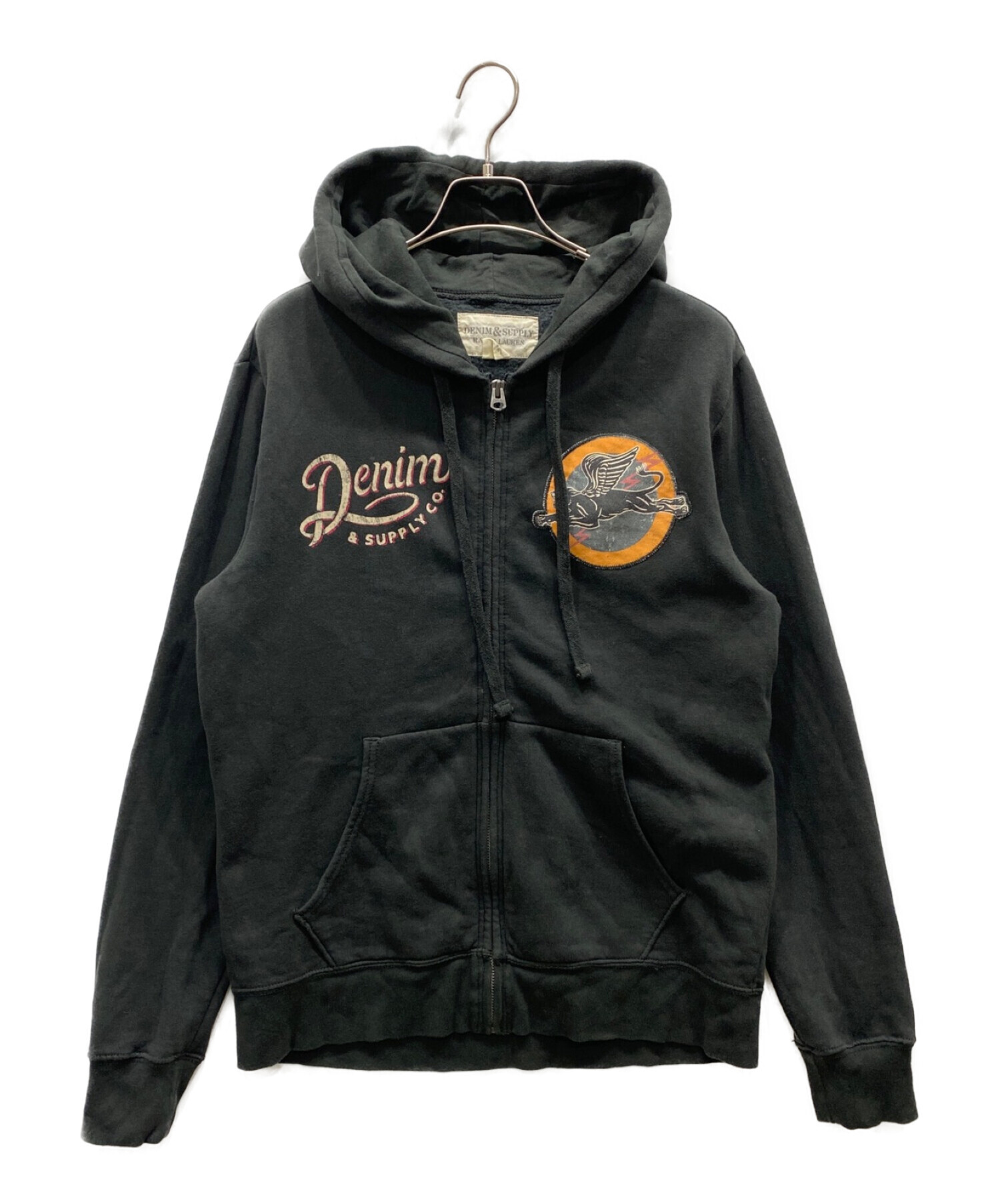 Denim & Supply Ralph Lauren (デニム＆サプライ ラルフローレン) ヴィンテージプリントジップパーカー グレー サイズ:M