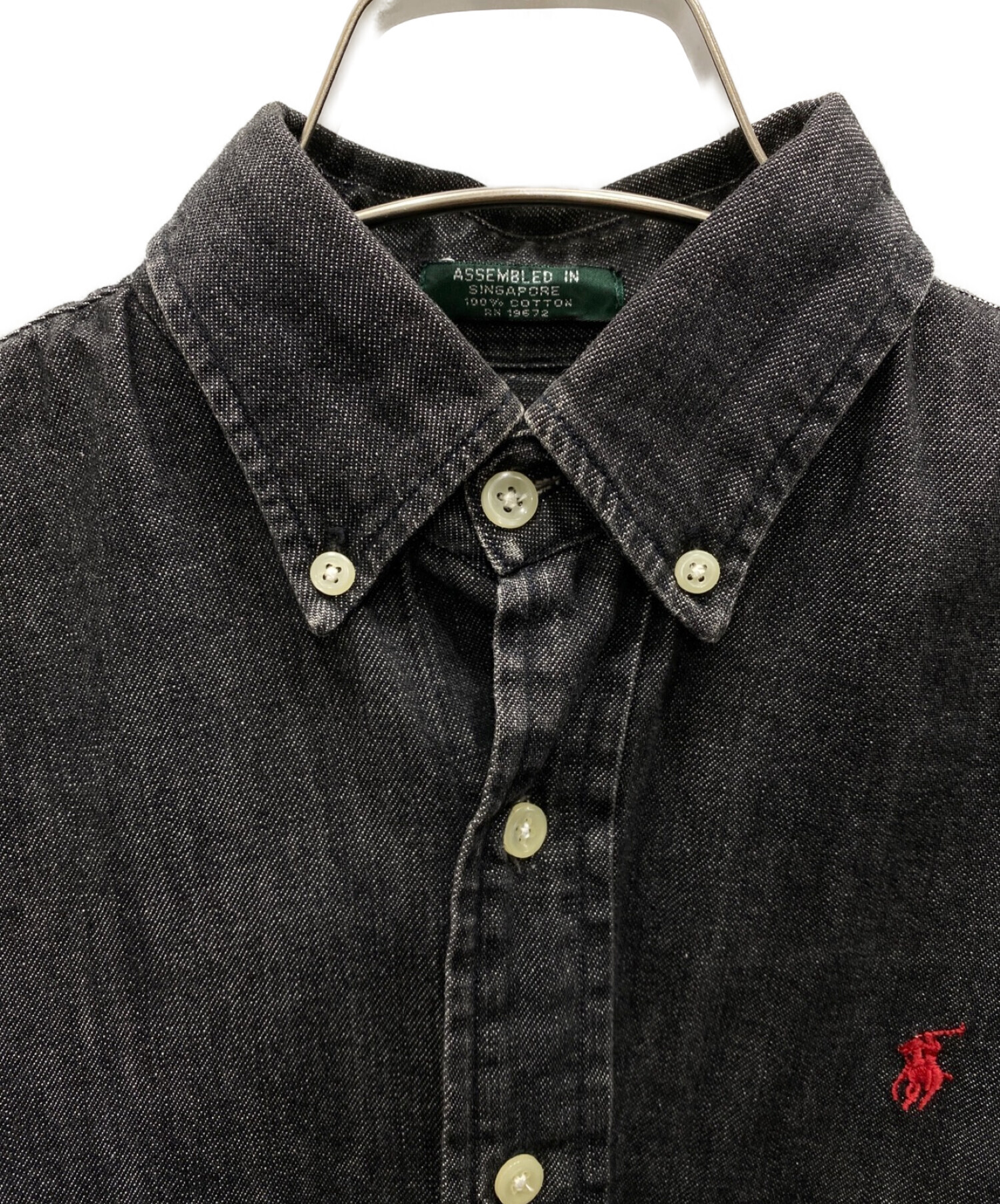 中古・古着通販】POLO RALPH LAUREN (ポロ・ラルフローレン) デニムシャツ ブラック サイズ:16｜ブランド・古着通販  トレファク公式【TREFAC FASHION】スマホサイト