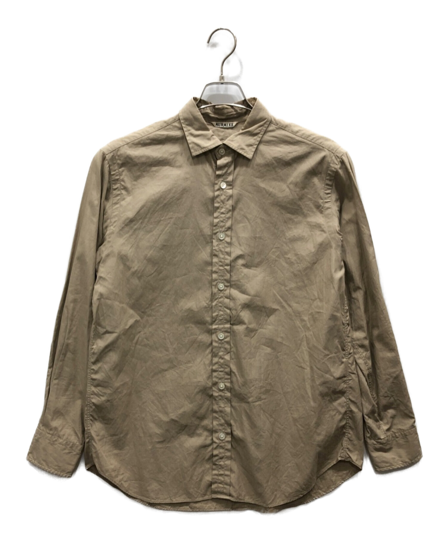 AURALEE (オーラリー) WASHED FINX TWILL SHIRTS ベージュ サイズ:3