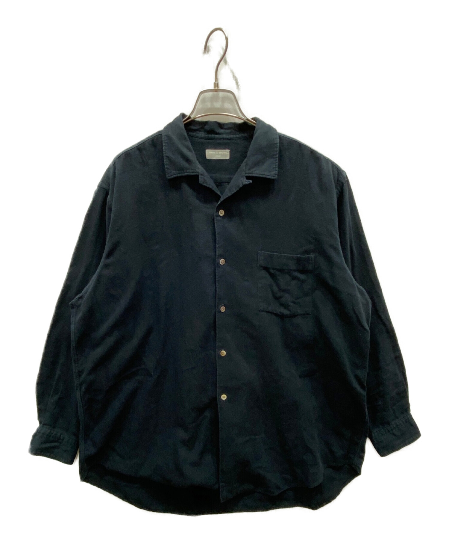 COMME des GARCONS HOMME (コムデギャルソン オム) 90s オープンカラーツイルシャツ ネイビー サイズ:表記なし