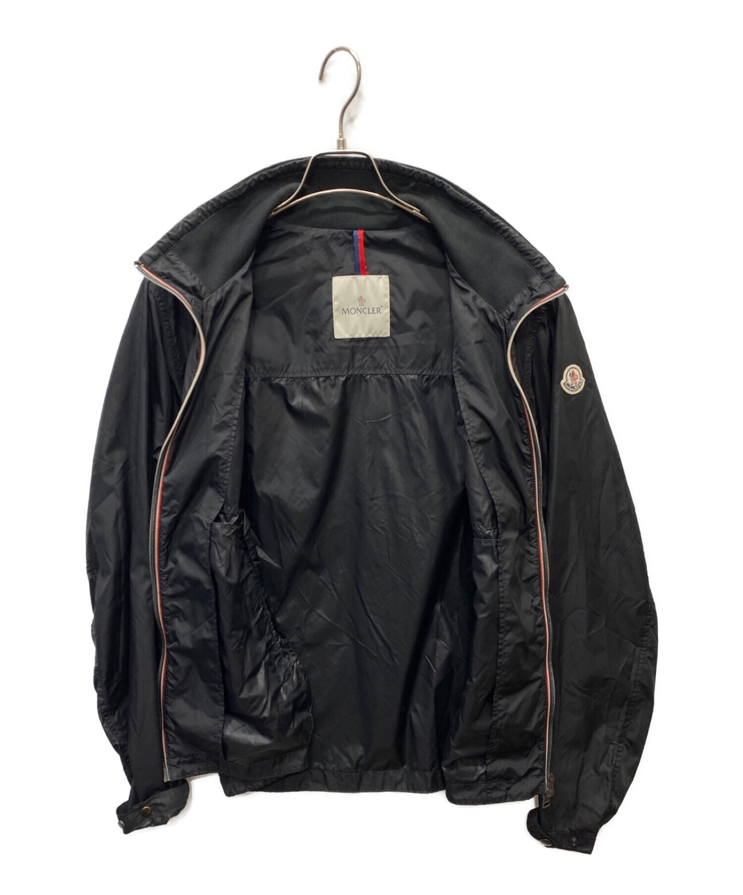 MONCLER (モンクレール) LYON ナイロンジップアップパーカー ブラック サイズ:SIZE4