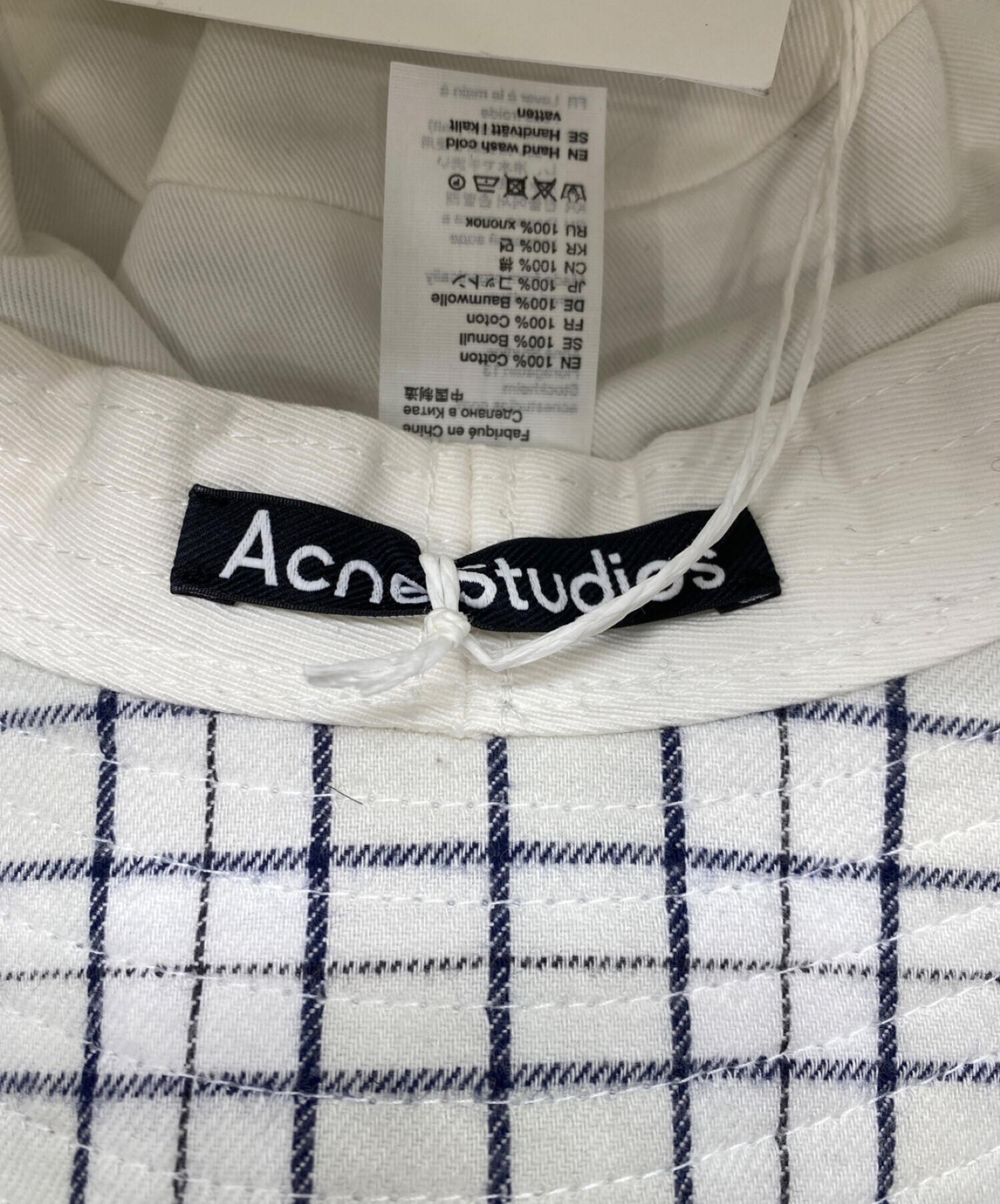 ☆新品【Acne Studios】チェック コットン フランネル バケットハット-