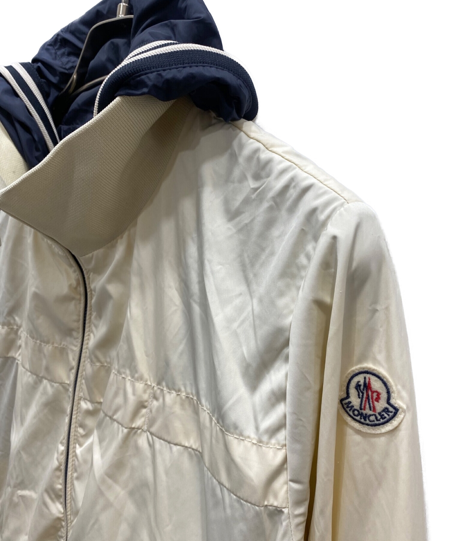 MONCLER (モンクレール) ALIBERT ベージュ×ネイビー サイズ:4