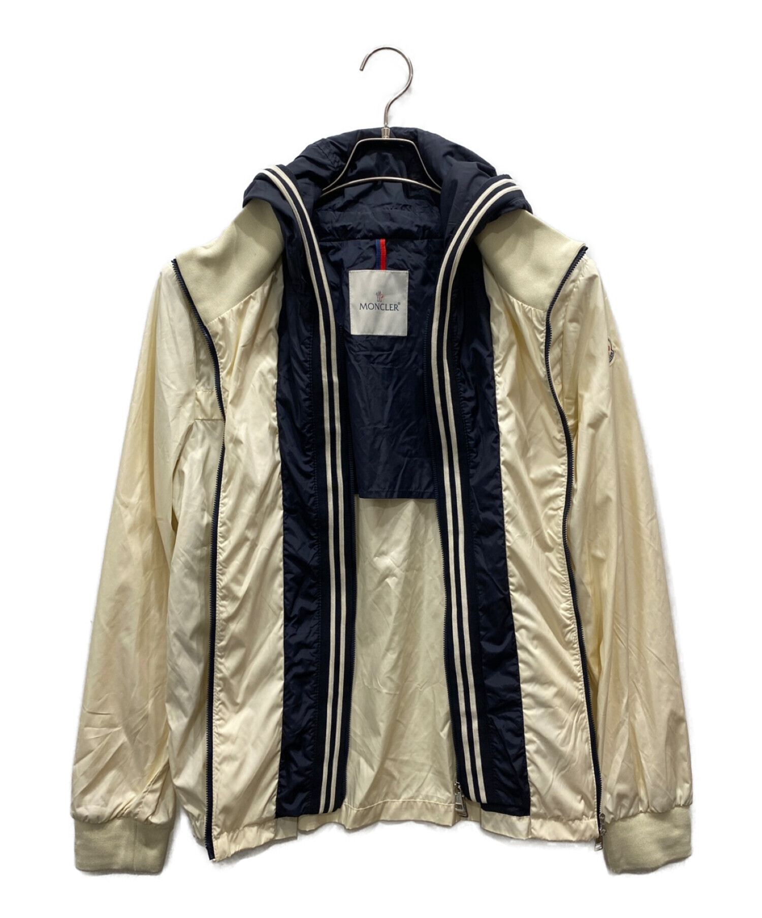 MONCLER (モンクレール) ALIBERT ベージュ×ネイビー サイズ:4