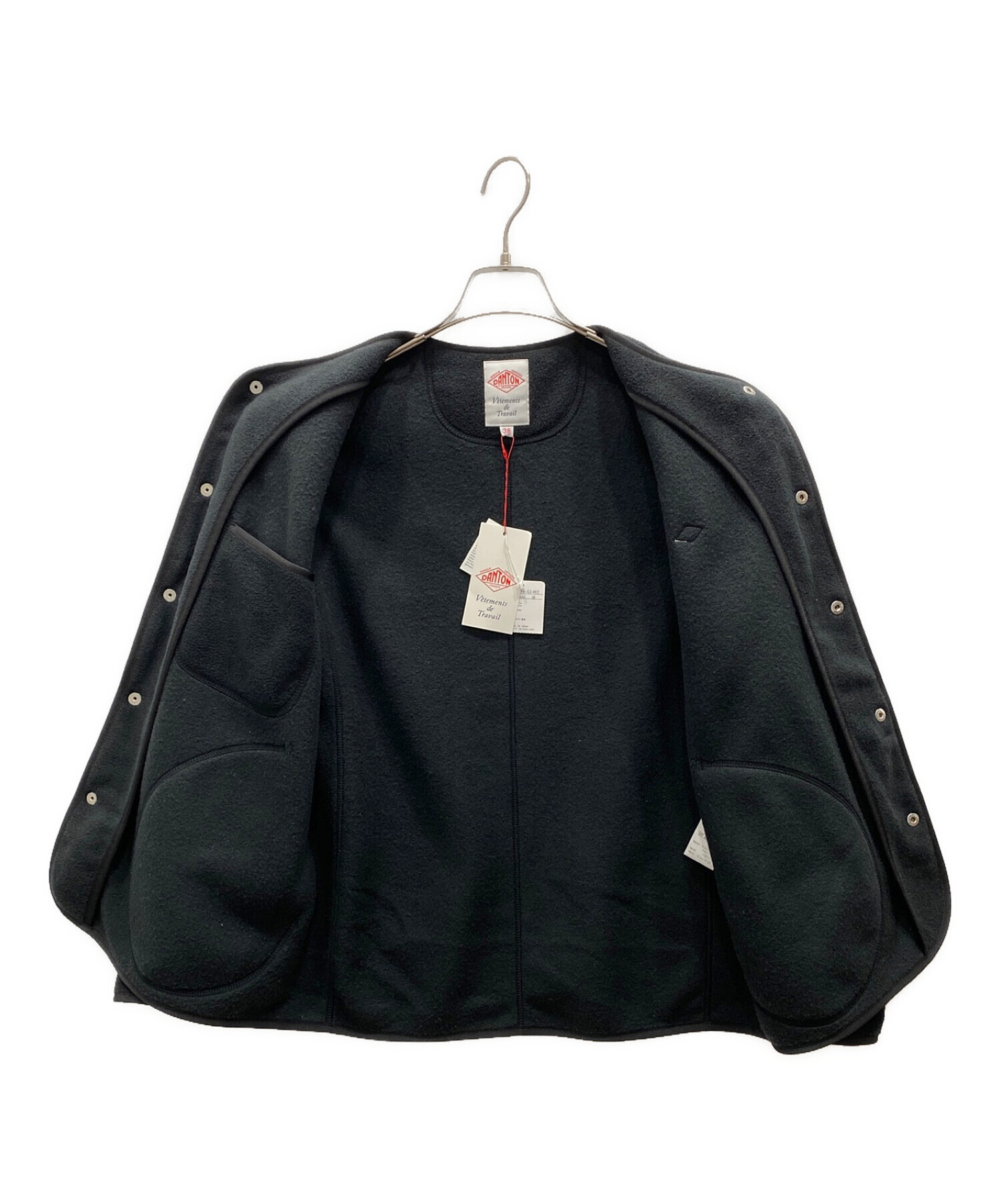 DANTON (ダントン) フリースジャケット ブラック サイズ:38 未使用品