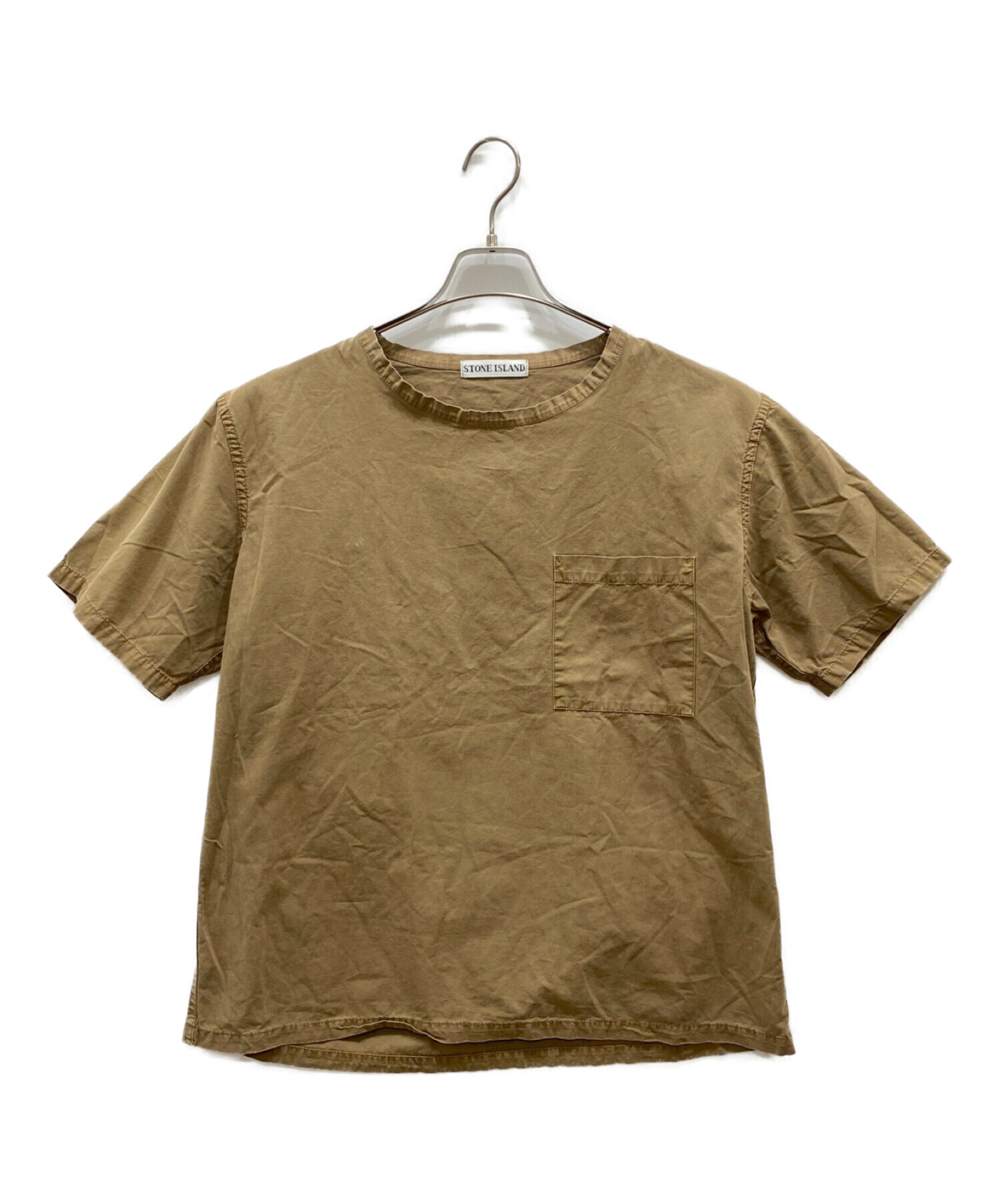 STONE ISLAND (ストーンアイランド) 90s ポケットTシャツ ブラウン サイズ:M