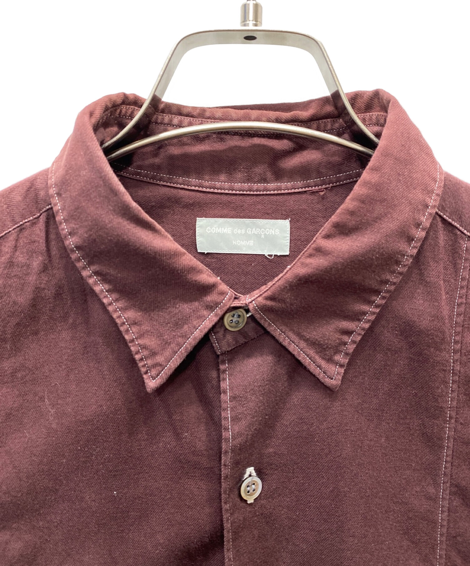 COMME des GARCONS HOMME (コムデギャルソン オム) 製品染めパネルシャツ ブラウン サイズ:表記なし