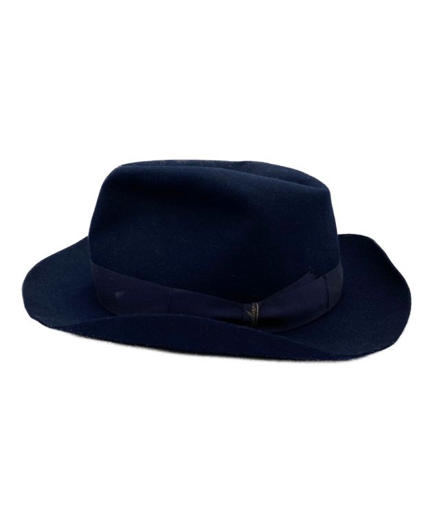 中古・古着通販】BORSALINO (ボルサリーノ) イタリア製中折れハット ネイビー サイズ:59｜ブランド・古着通販 トレファク公式【TREFAC  FASHION】スマホサイト