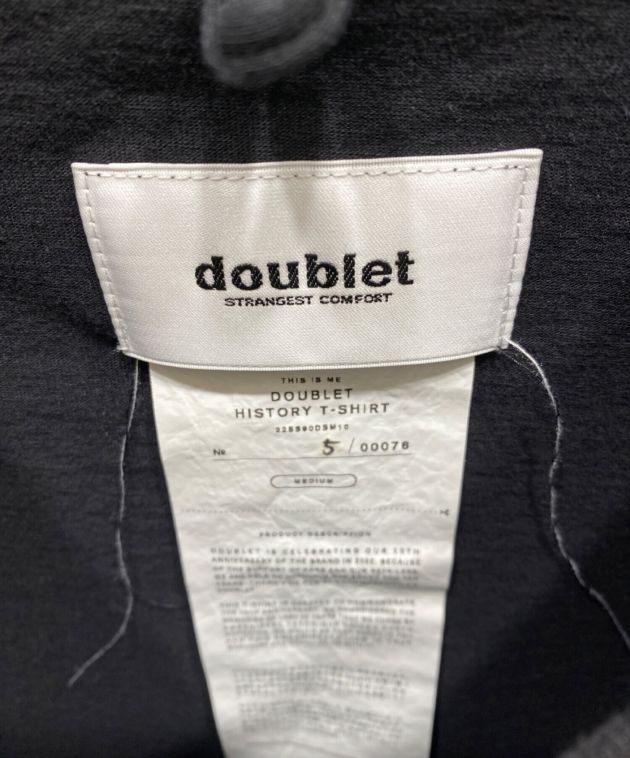 doublet (ダブレット) DOVER STREET MARKET (ドーバー ストリート マーケット) 別注HISTORY T-SHIRT  ブラック サイズ:M