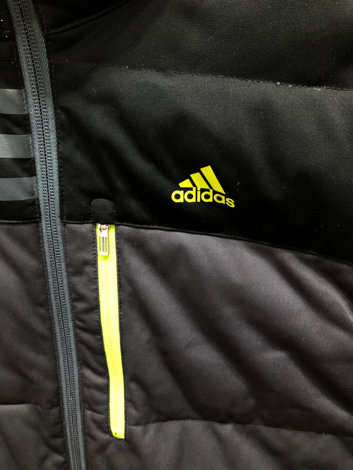 adidas (アディダス) 長袖ストレッチダウンジャケット ブラック サイズ:L