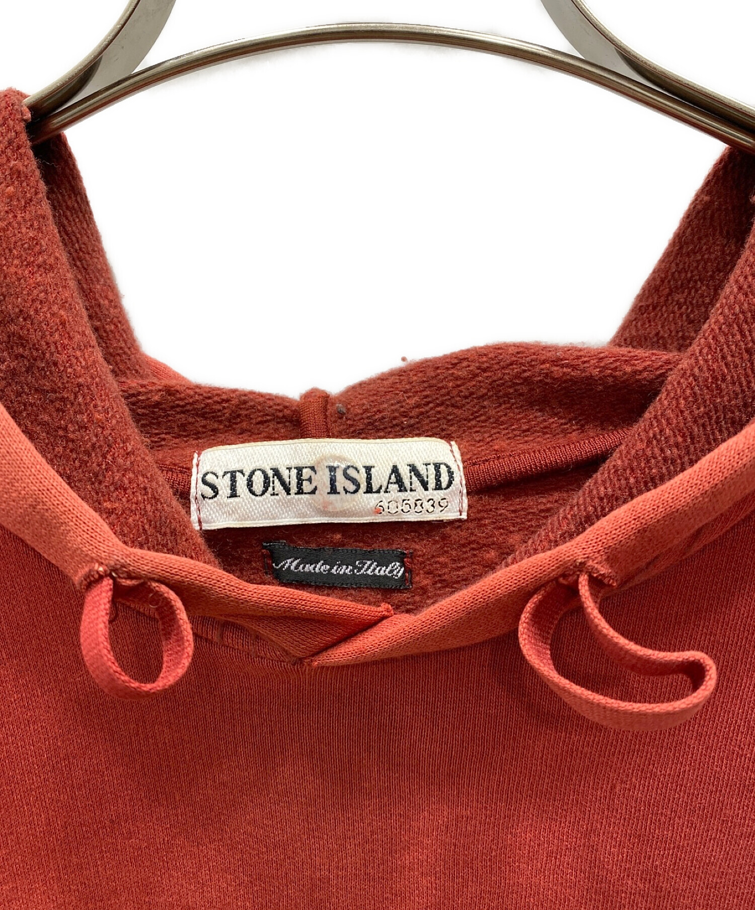 STONE ISLAND (ストーンアイランド) プルオーバーパーカー レッド サイズ:S