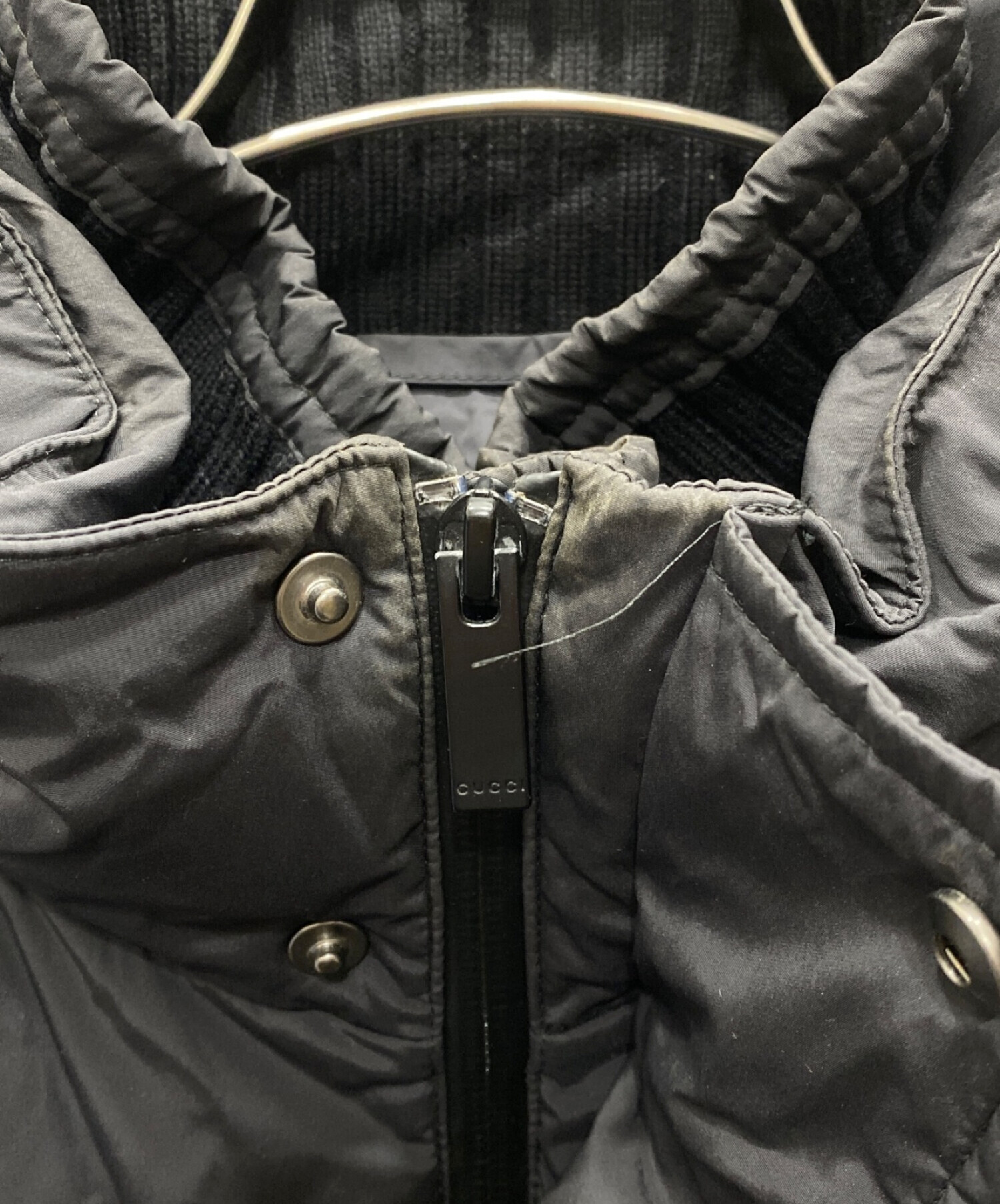 中古・古着通販】GUCCI (グッチ) ダウンジャケット ブラック サイズ:48