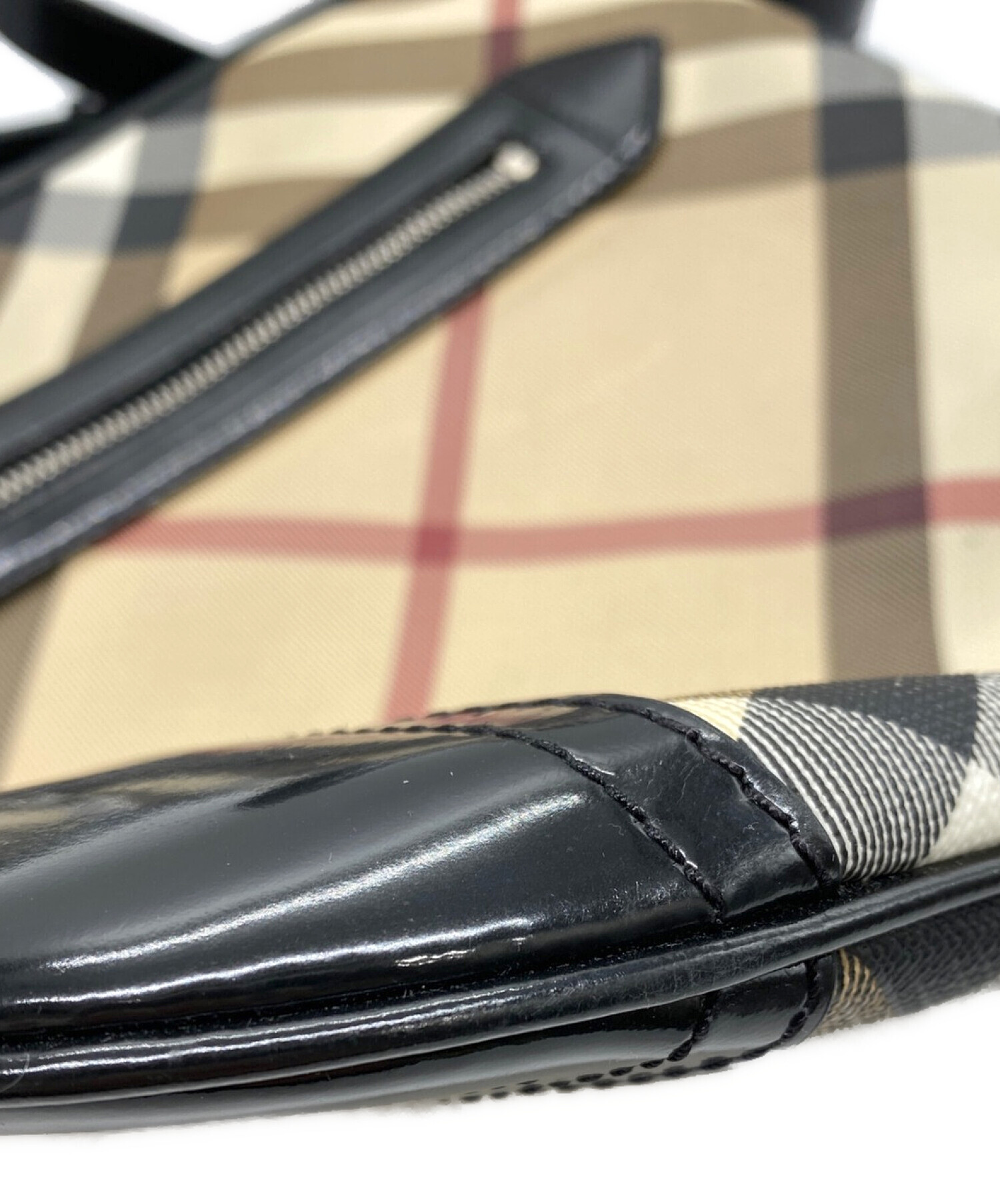 中古・古着通販】BURBERRY (バーバリー) PVCチェックショルダーバッグ