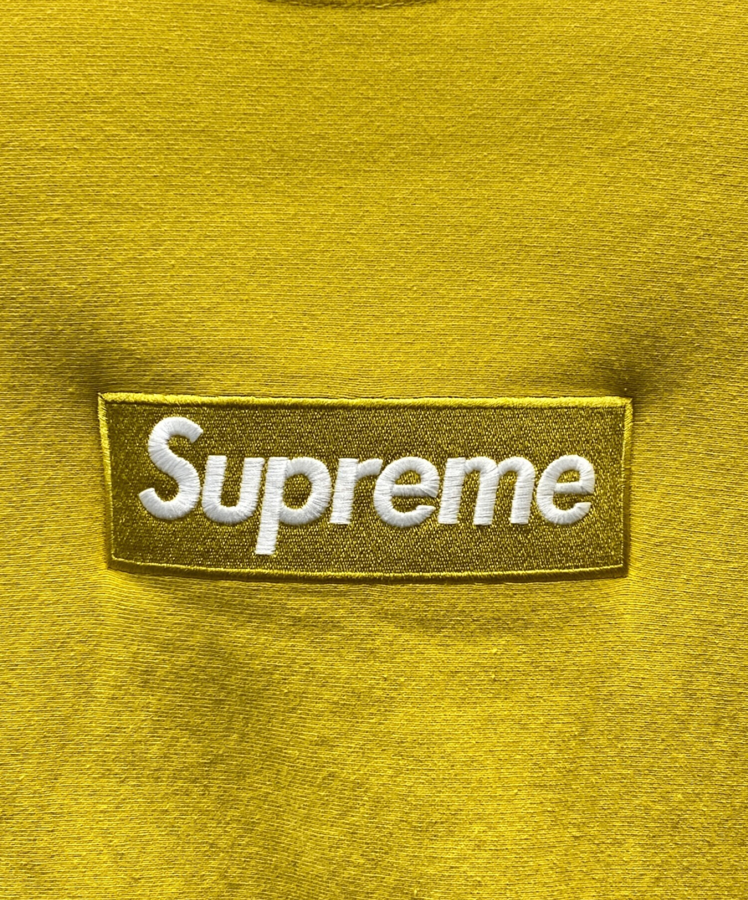Supreme box logo crewneck Mustard Mサイズスウェット