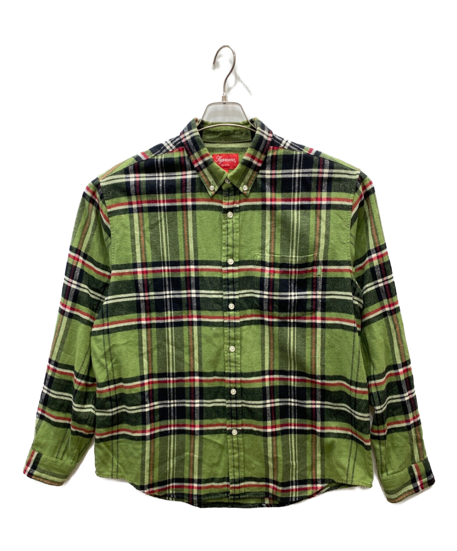 SUPREME (シュプリーム) Tartan Flannel Shirt グリーン サイズ:M