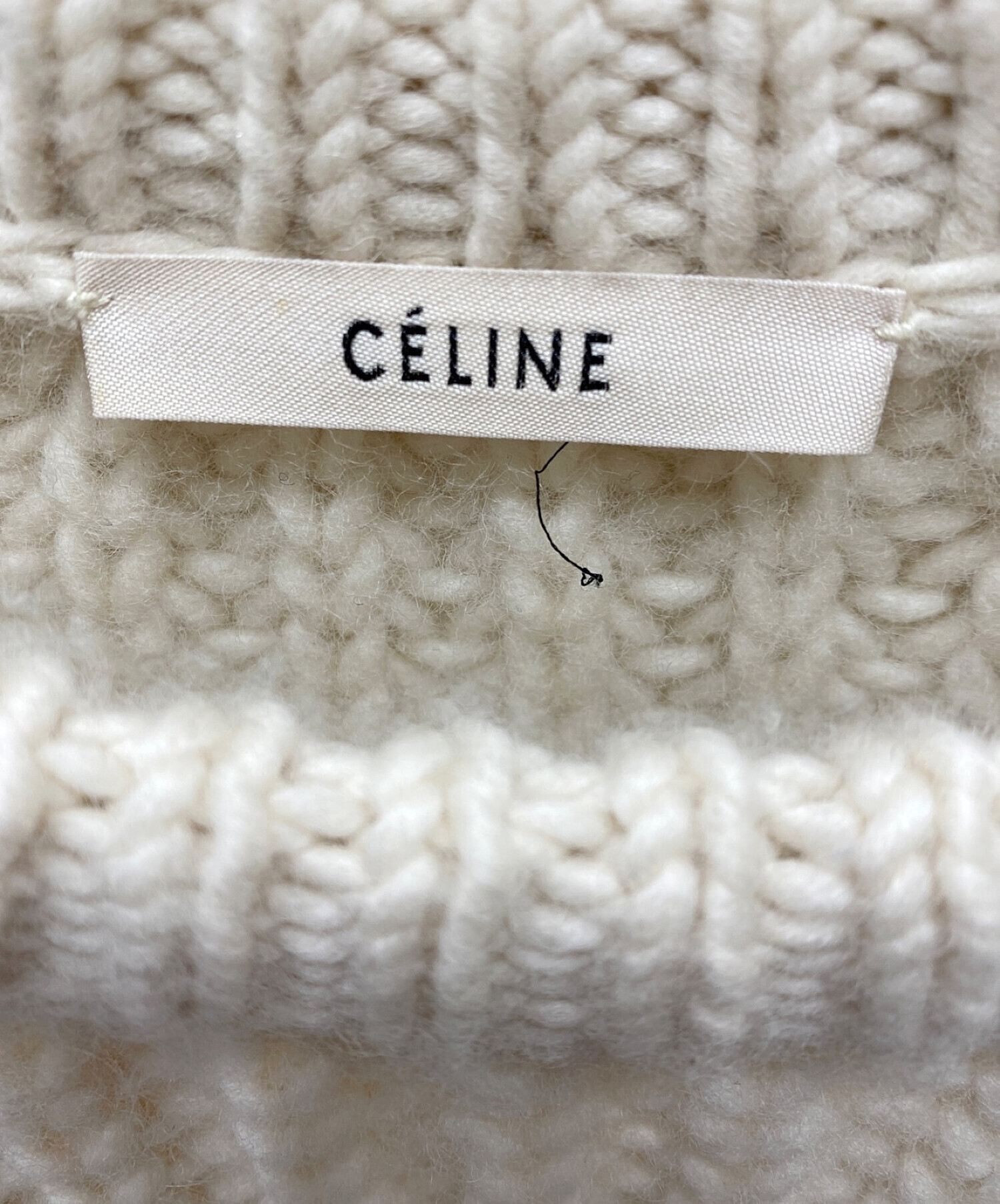 CELINE (セリーヌ) チャンキーニット ホワイト サイズ:S