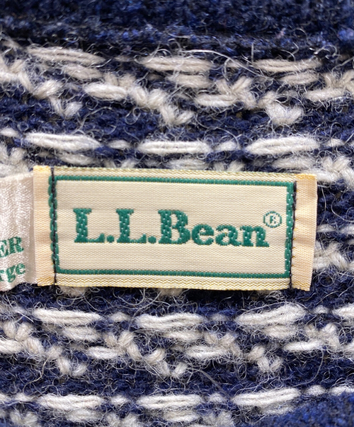 L.L.Bean (エルエルビーン) バーズアイニット ネイビー サイズ:XL