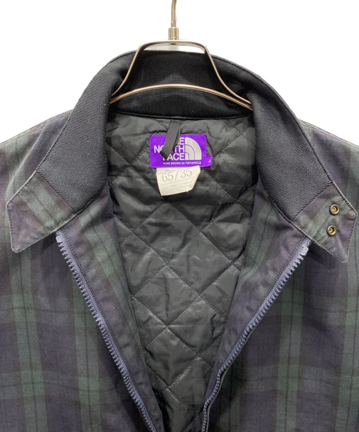 THE NORTHFACE PURPLELABEL (ザ・ノースフェイス パープルレーベル) BEAMS (ビームス)  別注ブラックウォッチフィールドジャケット グリーン×ネイビー サイズ:L