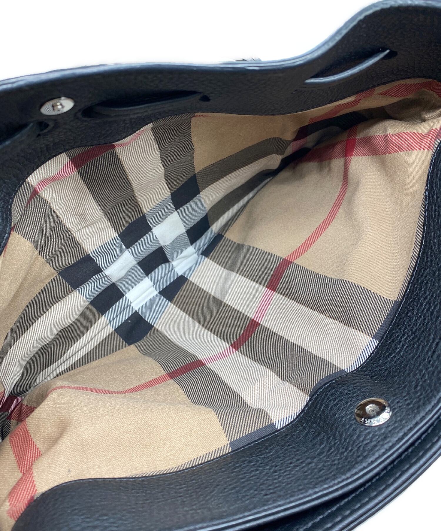 中古・古着通販】BURBERRY (バーバリー) レザーショルダーバッグ