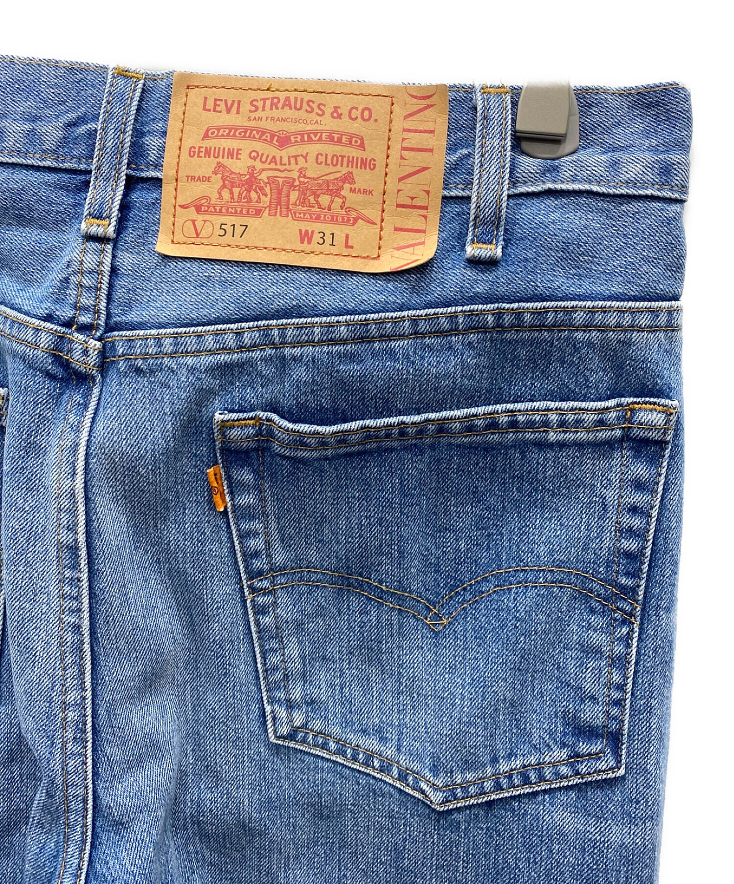 VALENTINO (ヴァレンティノ) LEVI'S (リーバイス) 517コラボデニムパンツ ブルー サイズ:W31×L31