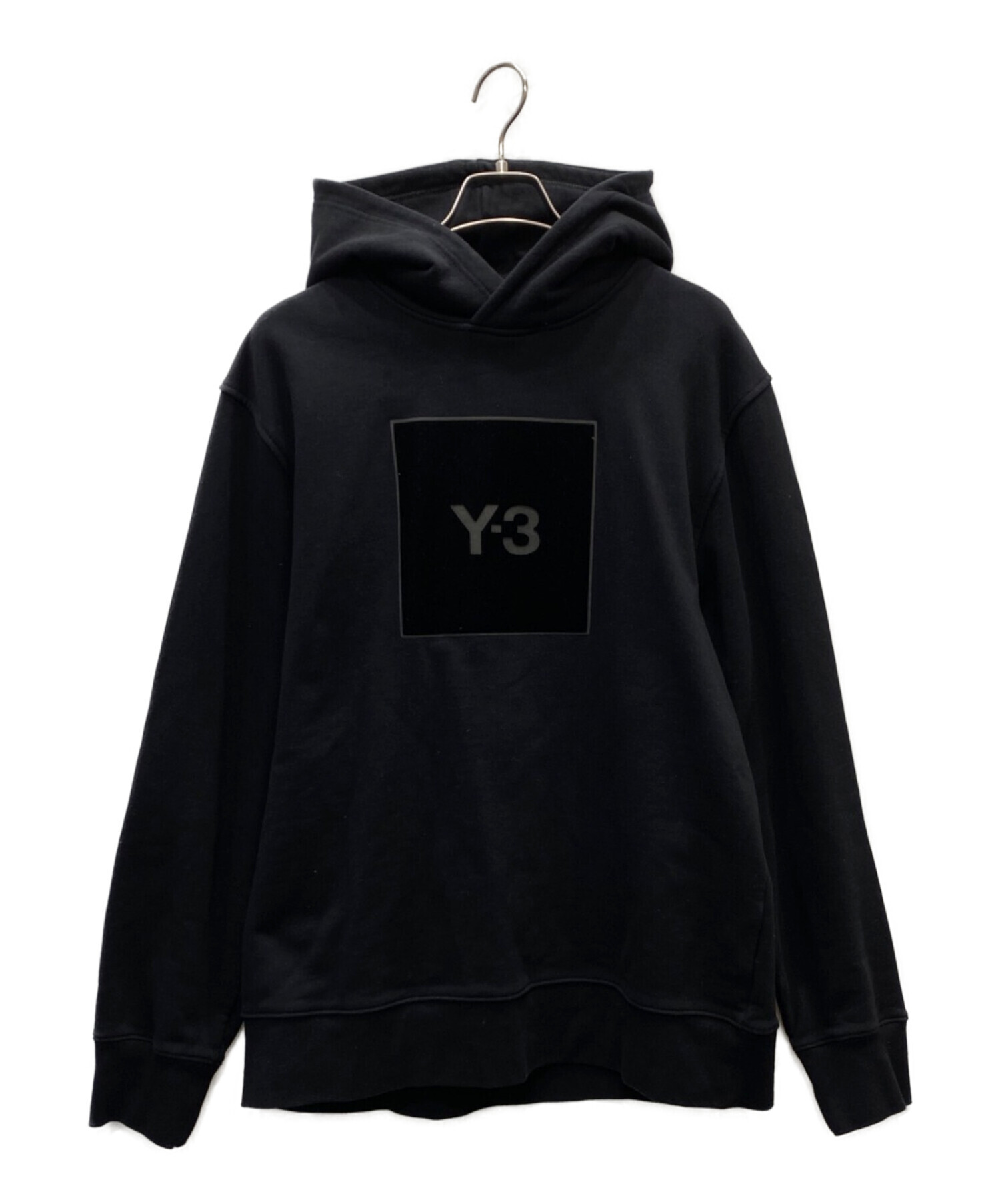 Y-3 (ワイスリー) SQUARE LOGO HOODIE ブラック サイズ:L