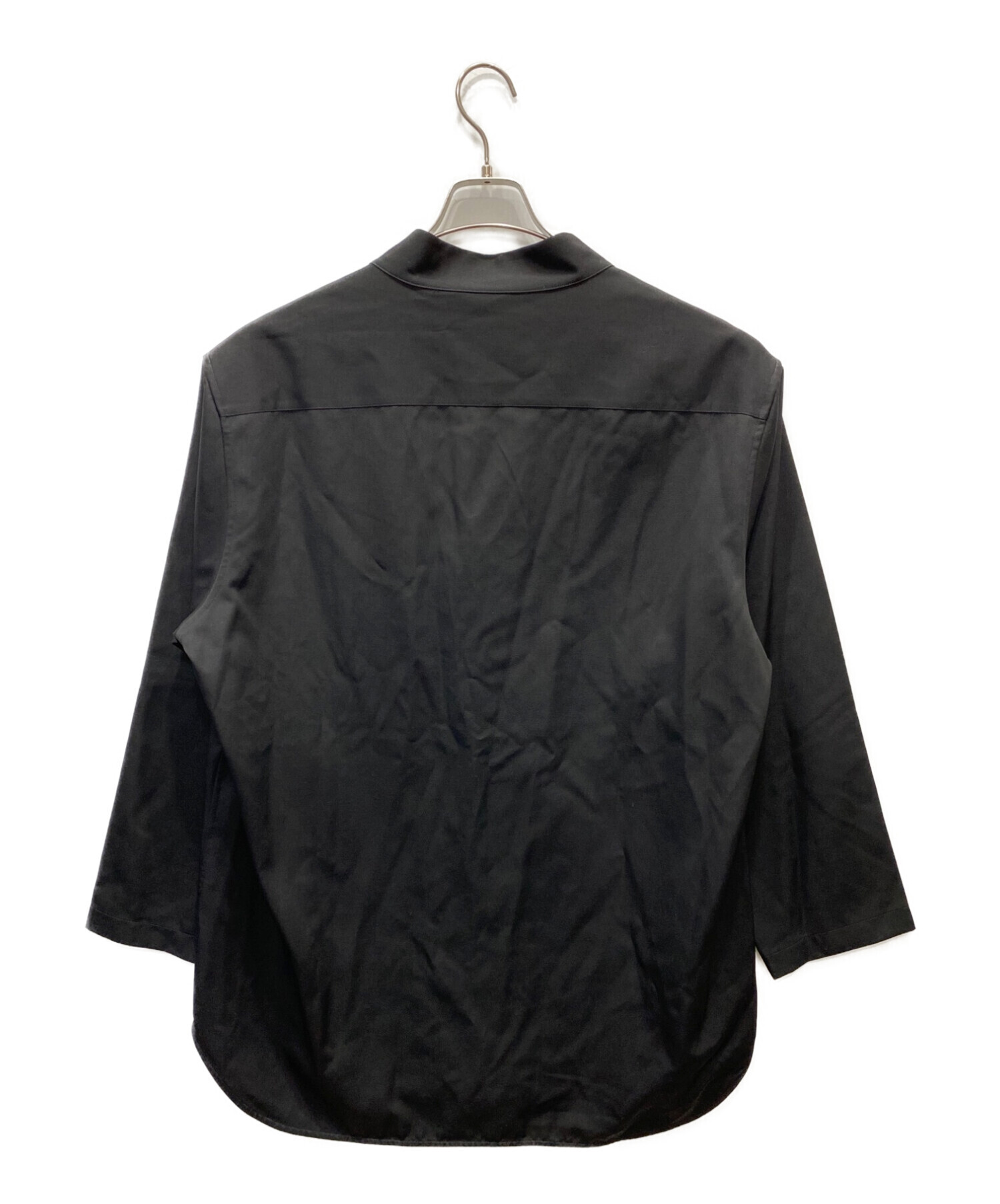 JIL SANDER (ジルサンダー) 着物カラーオーバーサイズシャツ ブラック サイズ:SIZE 42/16 1/2