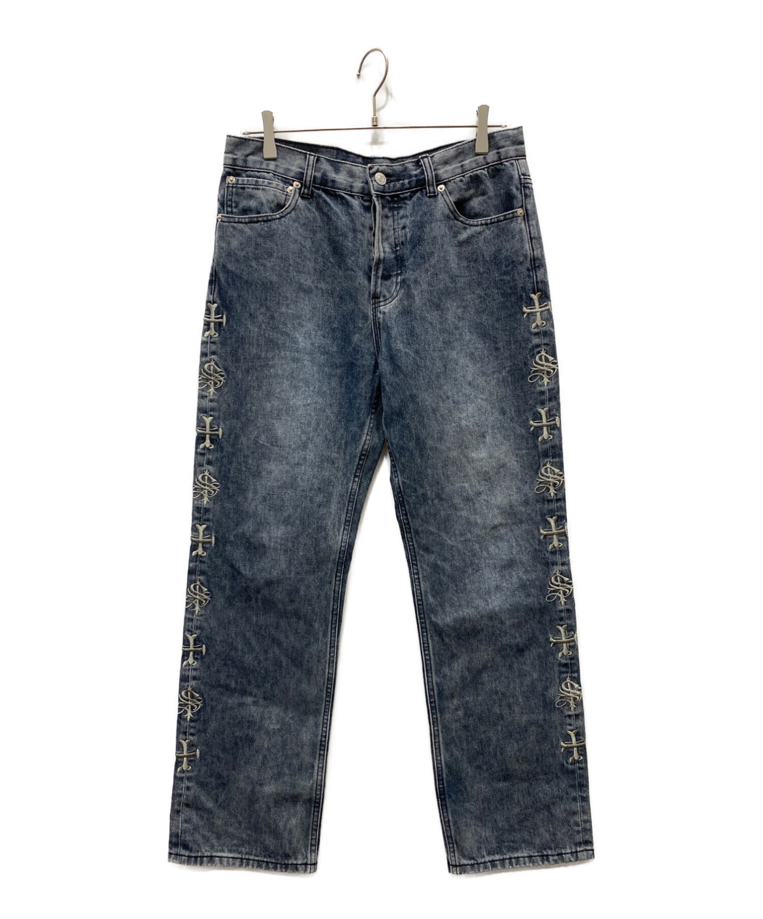 SUPPLIER (サプライヤー) BONE EMBROIDERY WASHED DENIM インディゴ サイズ:L