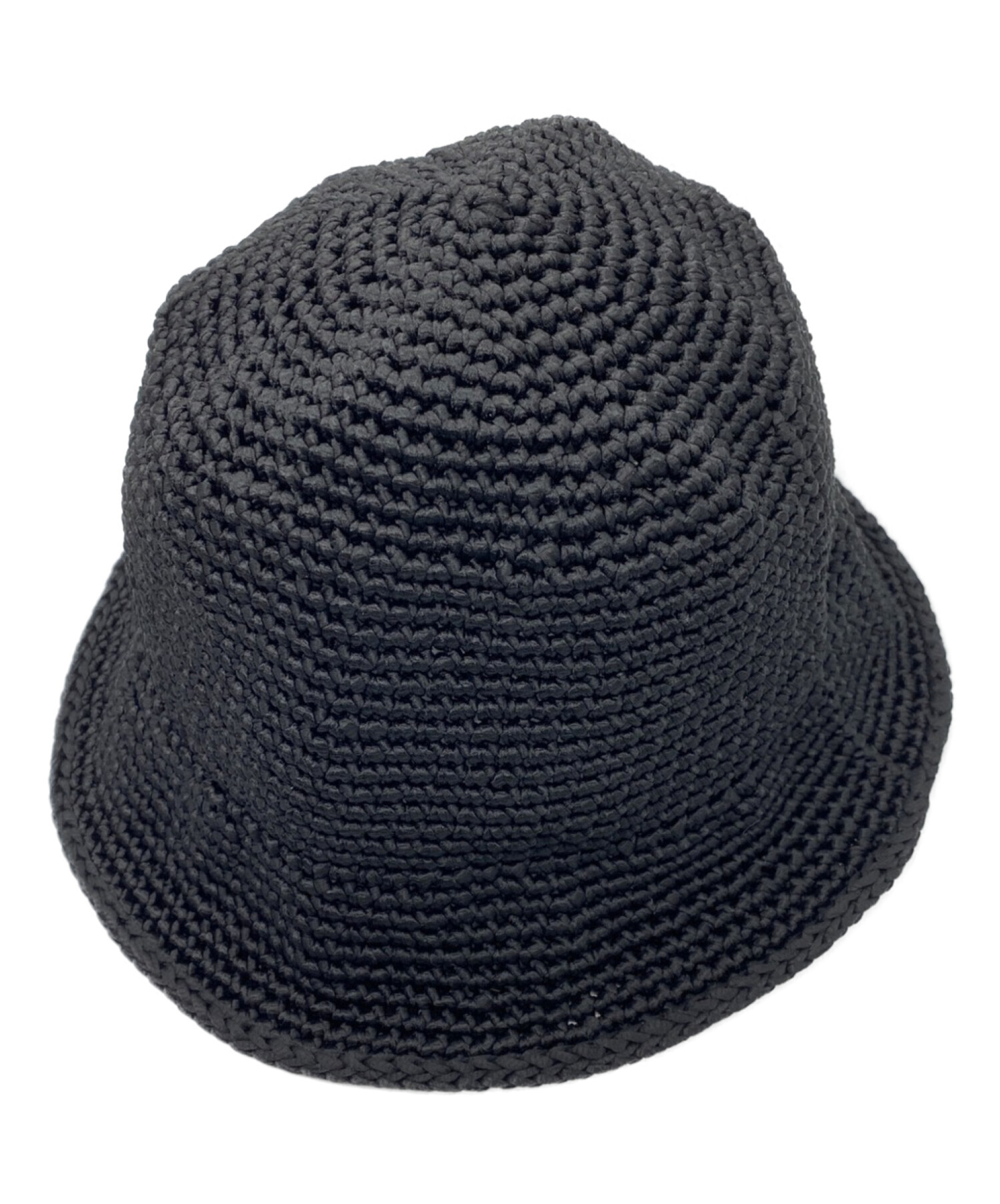 kijima takayuki (キジマタカユキ) POLY HAND KNIT BUCKET HAT ブラック サイズ:FREE 未使用品