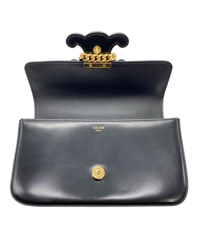 中古・古着通販】CELINE (セリーヌ) キュイル トリオンフ チェーン ショルダーバッグ ブラック｜ブランド・古着通販  トレファク公式【TREFAC FASHION】スマホサイト