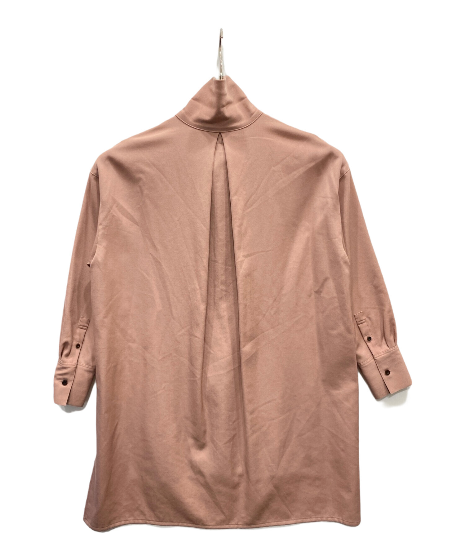 CABAN (キャバン) ウールツイルハイネックロングシャツ ピンク サイズ:S