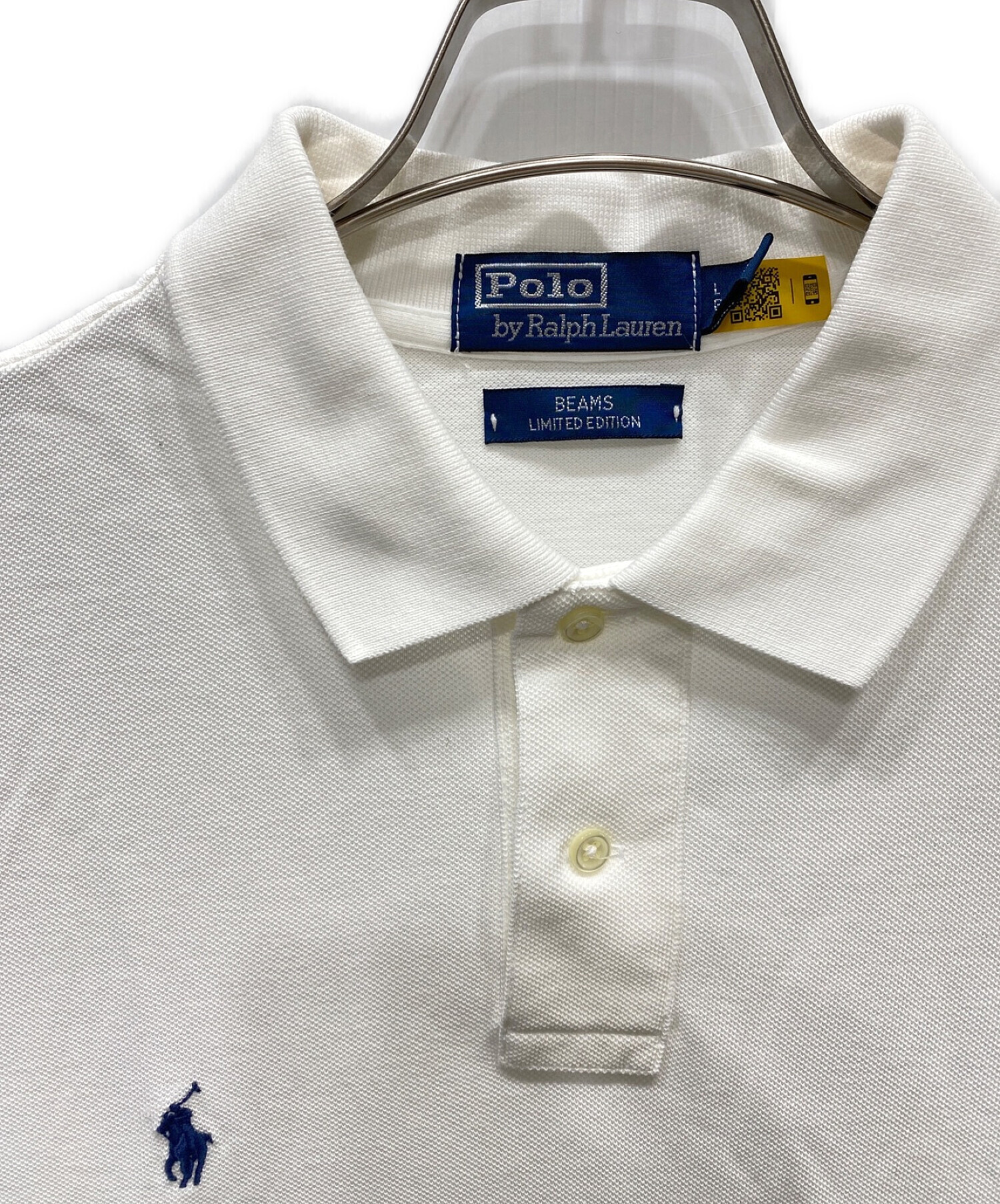 POLO RALPH LAUREN (ポロ・ラルフローレン) BEAMS (ビームス) 別注ポロシャツ ホワイト サイズ:L