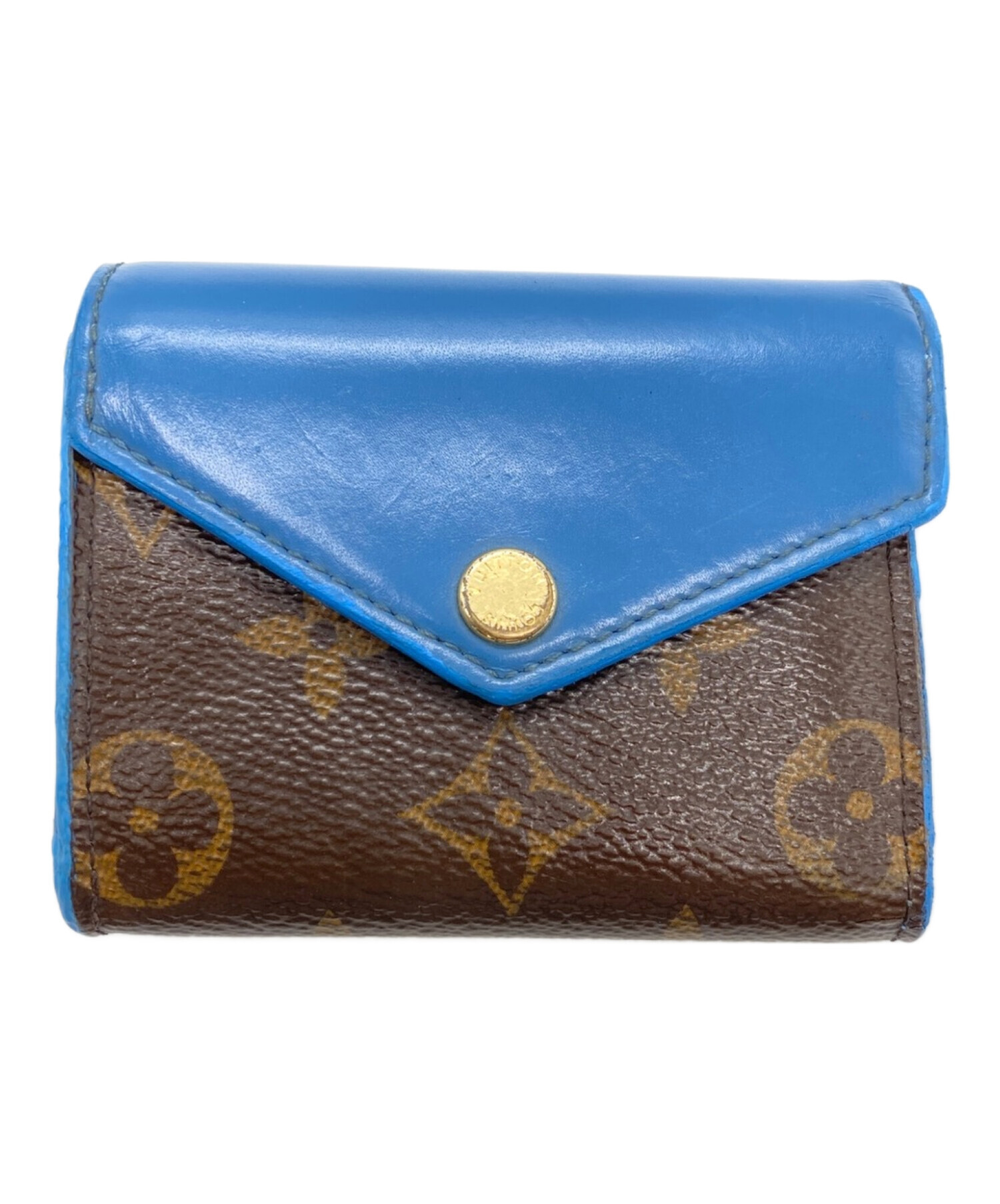 中古・古着通販】LOUIS VUITTON (ルイ ヴィトン) ポルトフォイユ ゾエコンパクトウォレット ブラウン×ブルー｜ブランド・古着通販  トレファク公式【TREFAC FASHION】スマホサイト