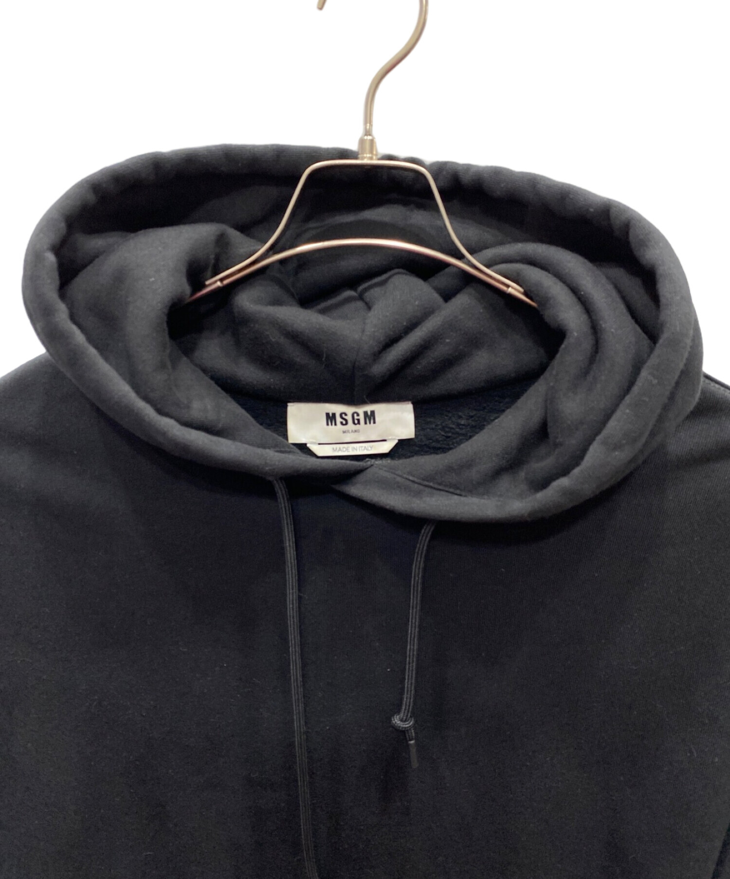 中古・古着通販】MSGM (エムエスジーエム) プルオーバーパーカー ブラック サイズ:Ｍ｜ブランド・古着通販 トレファク公式【TREFAC  FASHION】スマホサイト